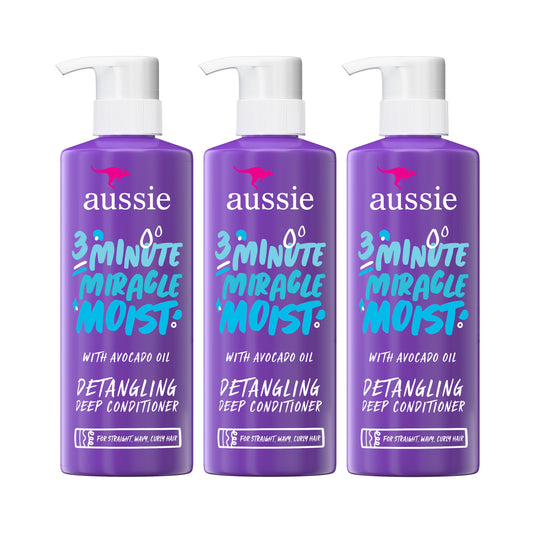 Aussie Hair 3 Minute Miracle Moist Deep Conditioner 475 mL Pack Of 3