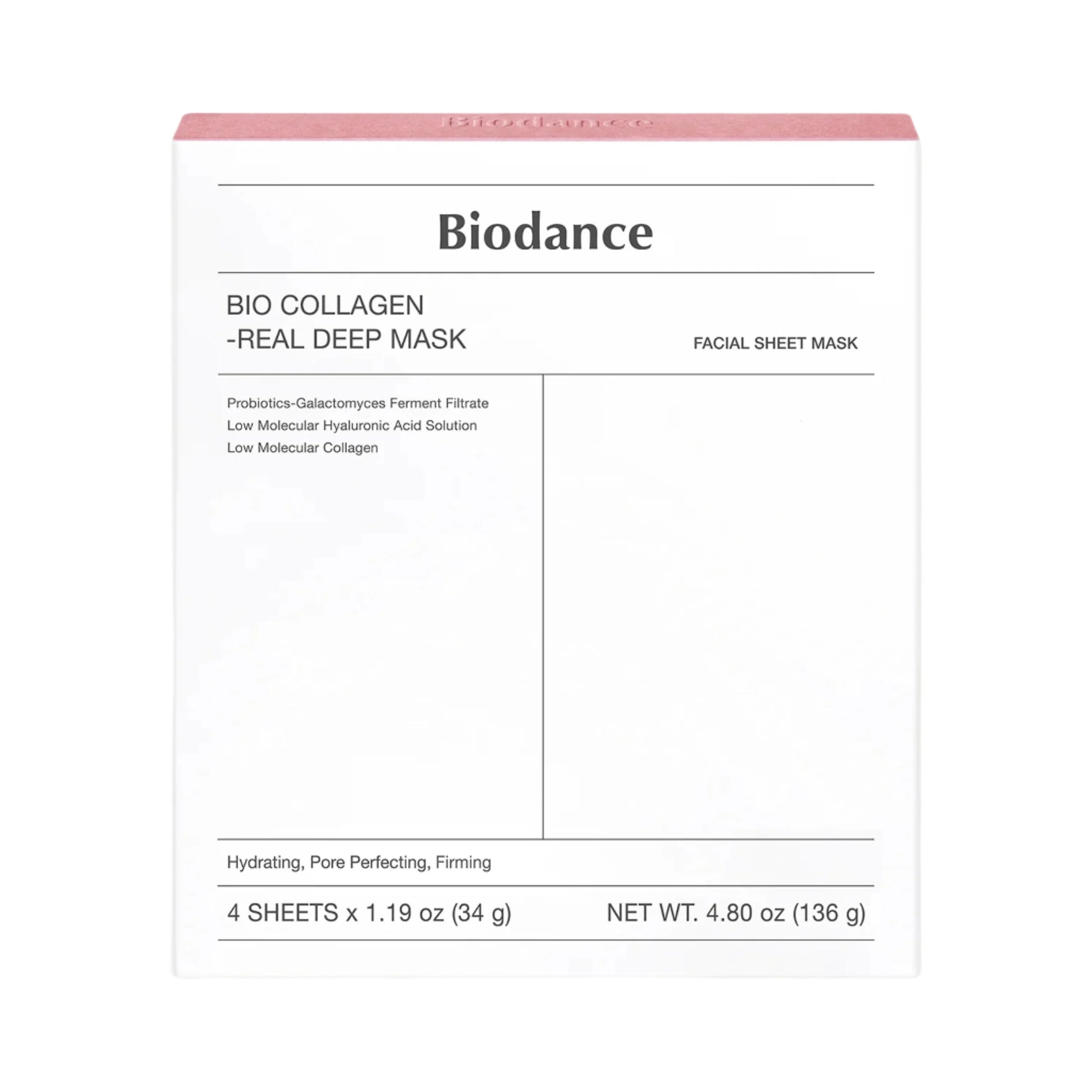 Biodance Bio Collagen Real Deep Mask packaging on a beige background