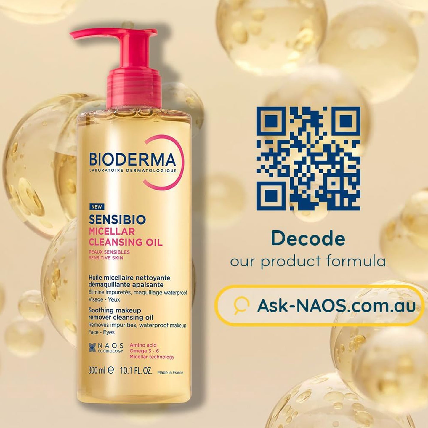 Bioderma Sensibio Micellar Cleansing Oil 300 mL
