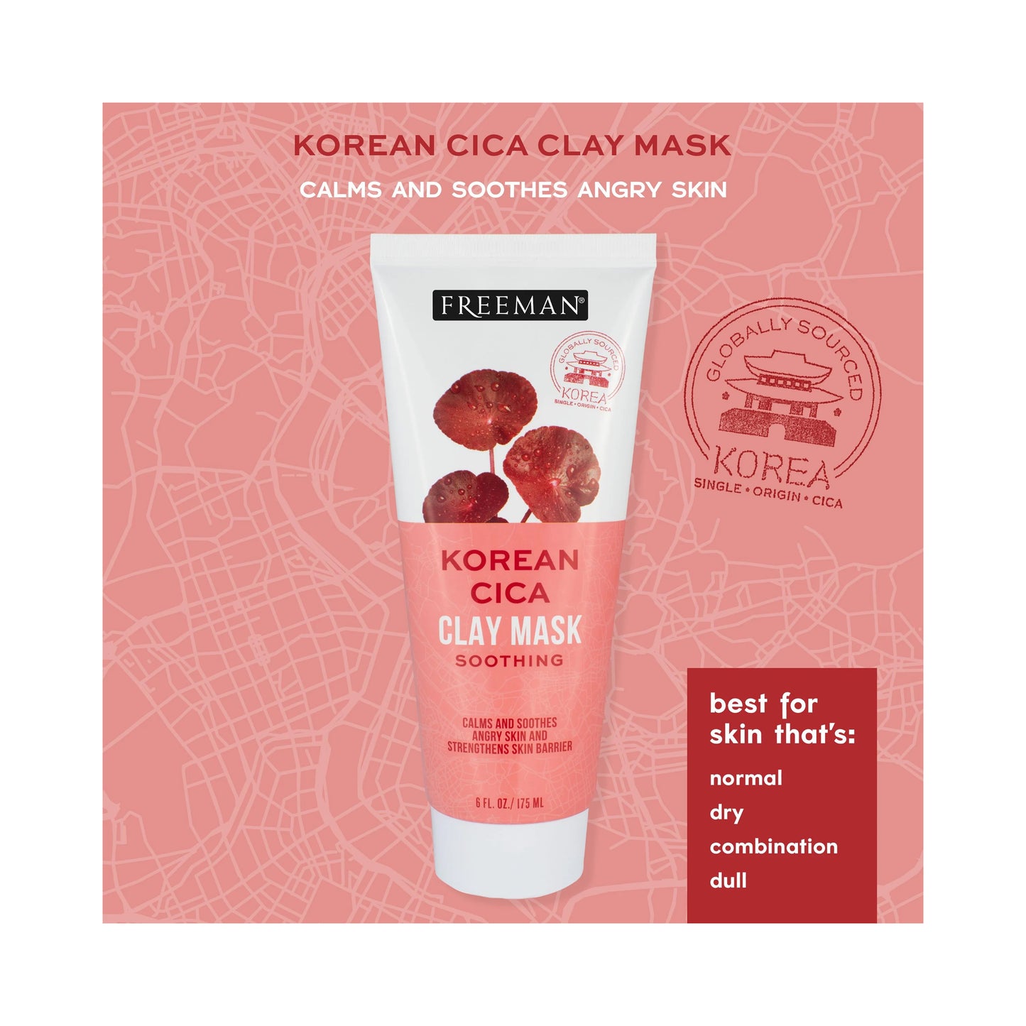 Freeman Beauty Exotic Blends Soothing Korean Cica Clay Mask 175 mL