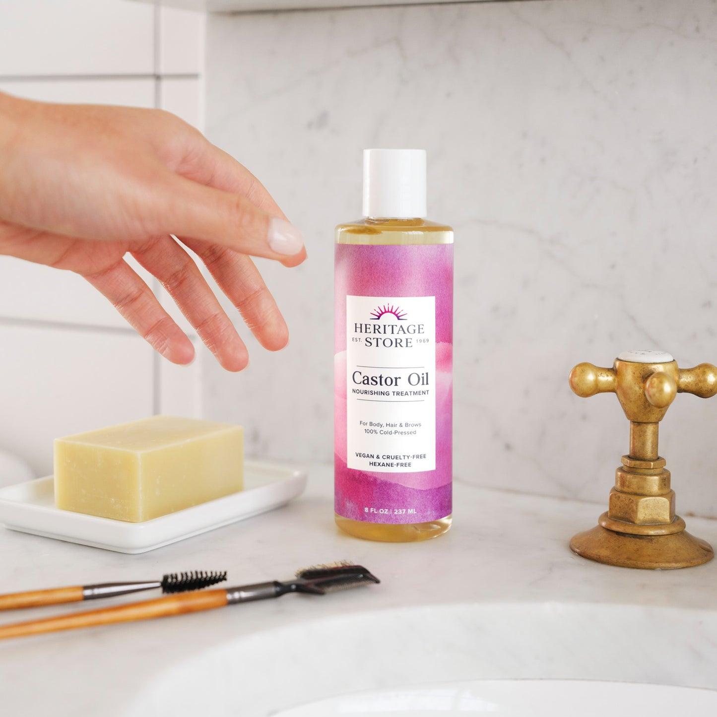 Heritage Store Castor Oil Cold-Pressed Nourishing Treatment