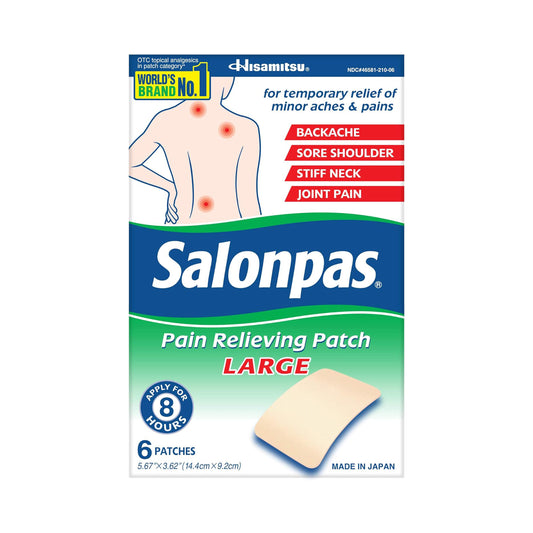 Hisamitsu Salonpas Pain Relieving Patch Large 6 Count