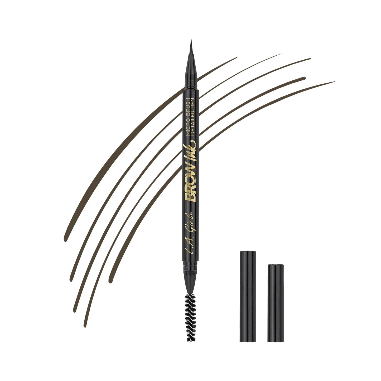 LA Girl Brow Ink Micro Brush Detailer Pen GBP345 Soft Brown