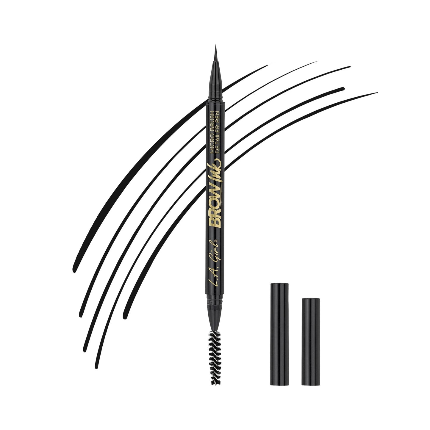 LA Girl Brow Ink Micro Brush Detailer Pen GBP347 Soft Black
