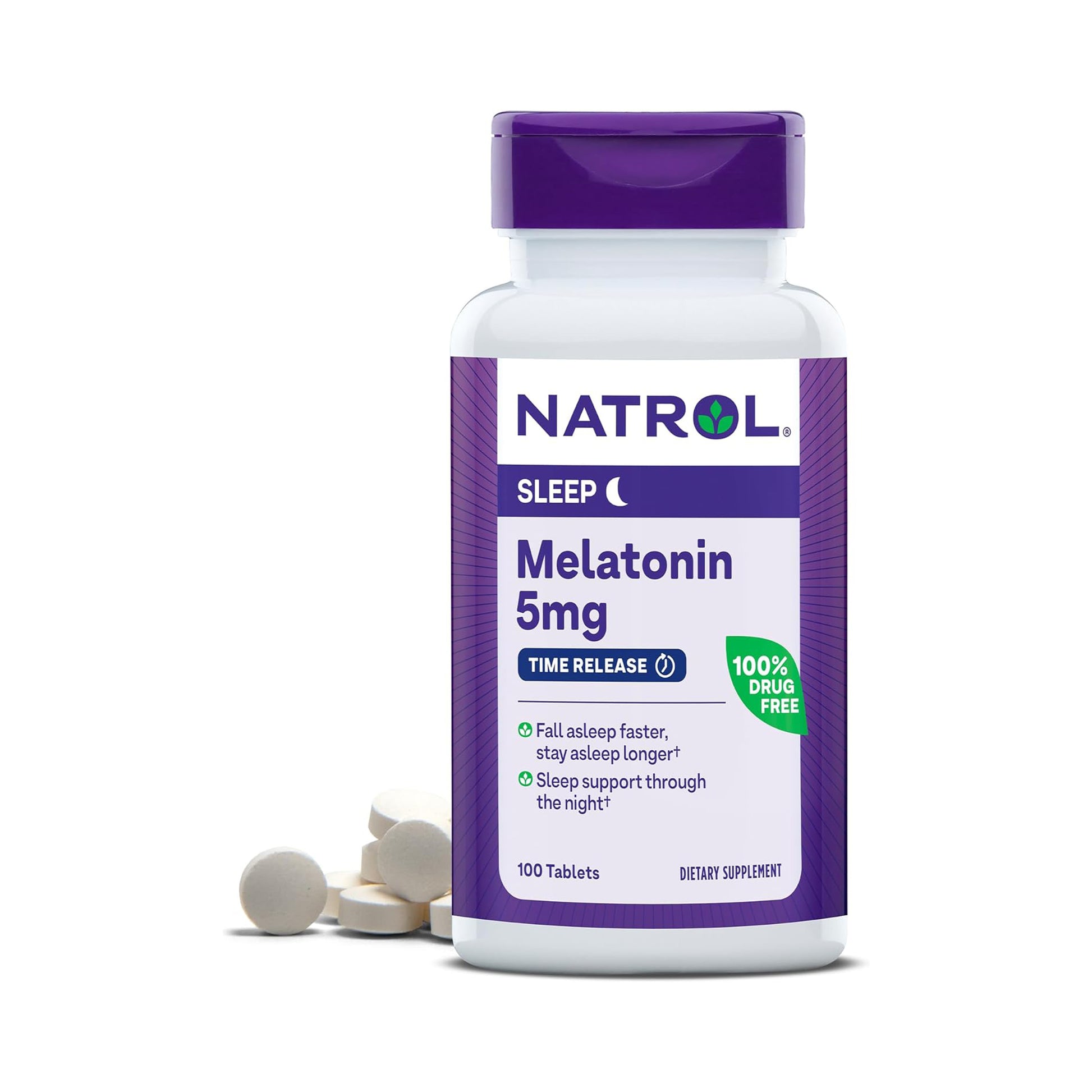 Natrol Melatonin Advanced Maximum Strength Time Release 100 Tablets 5mg