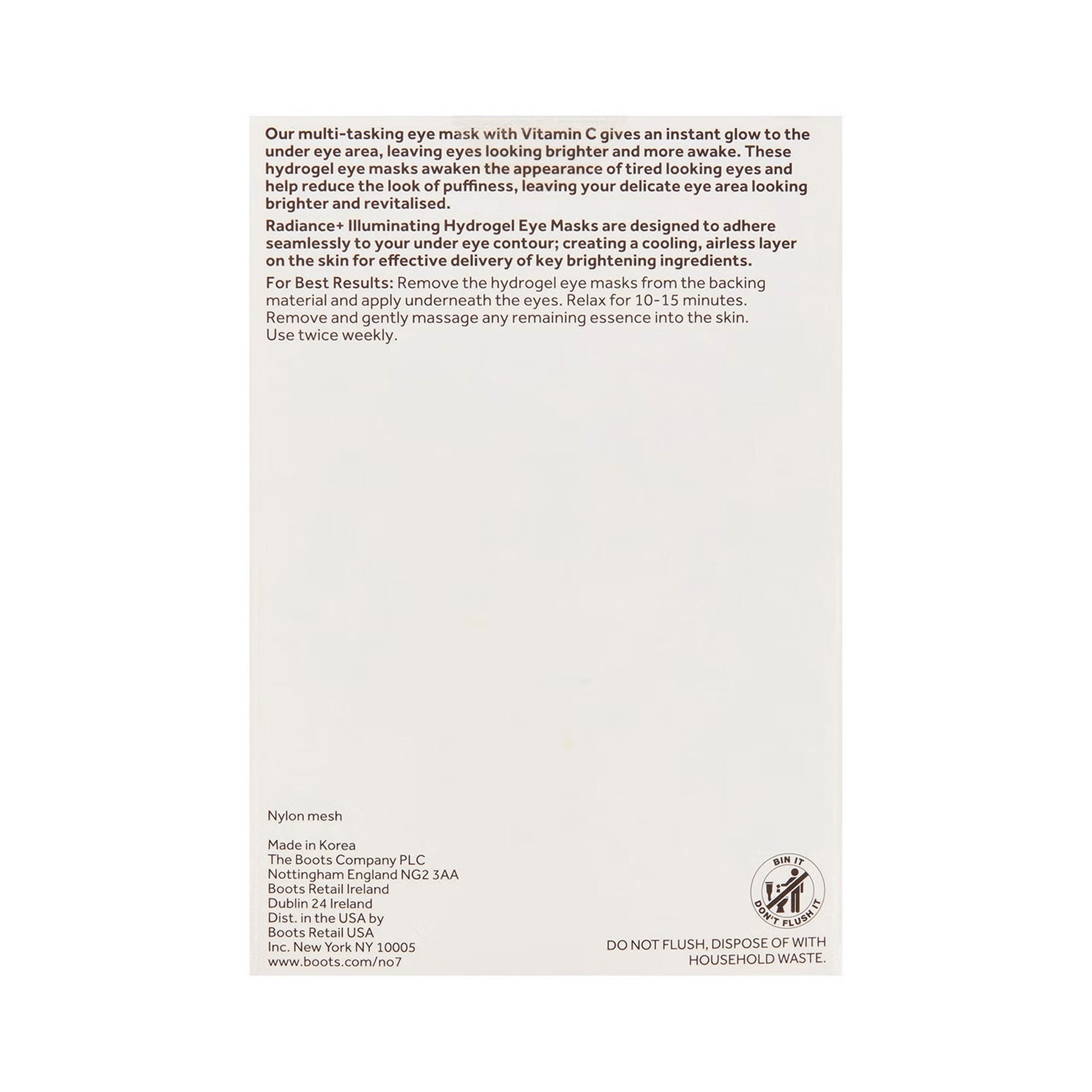 Back of a skincare product packaging with text and branding