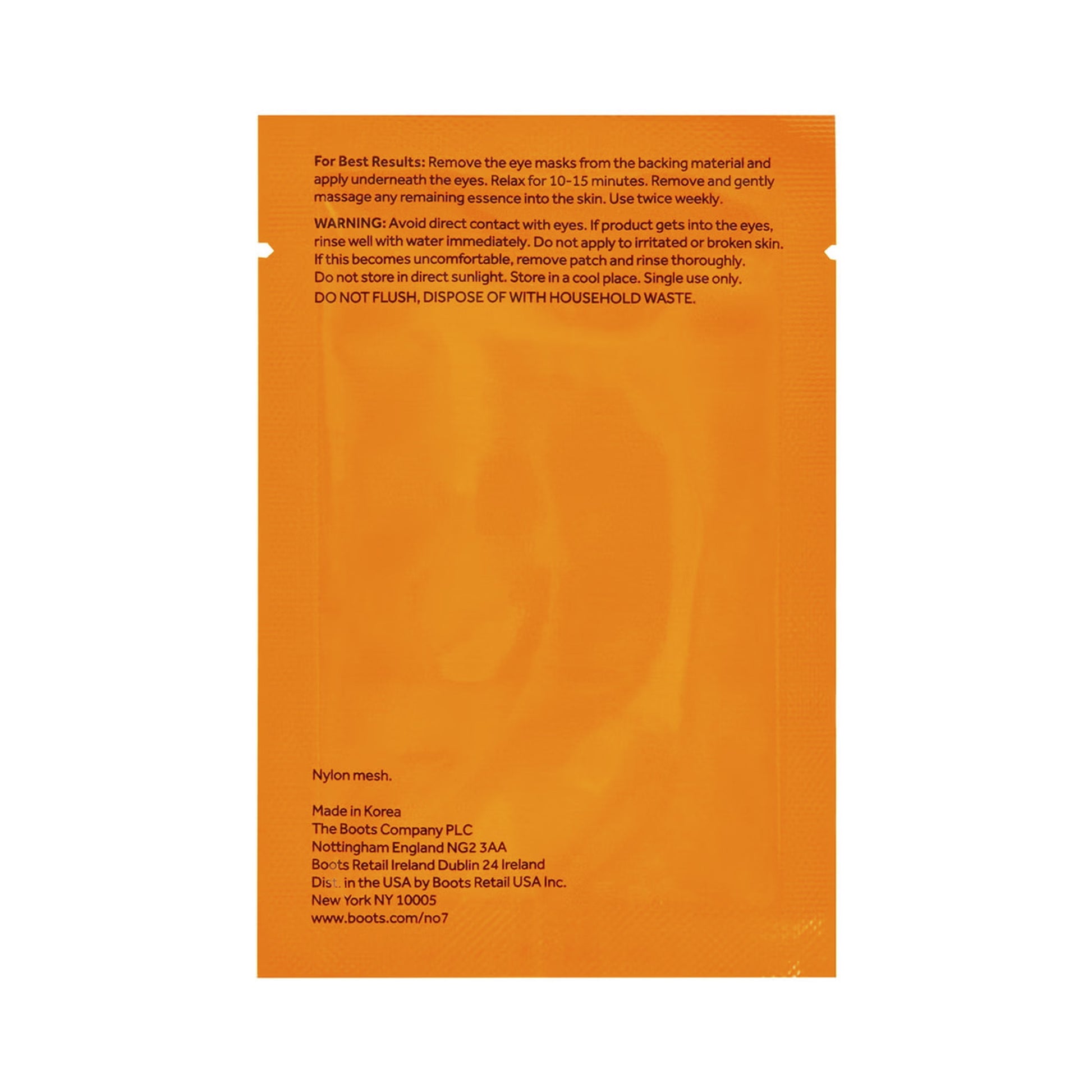 Orange package with text and branding on a white background