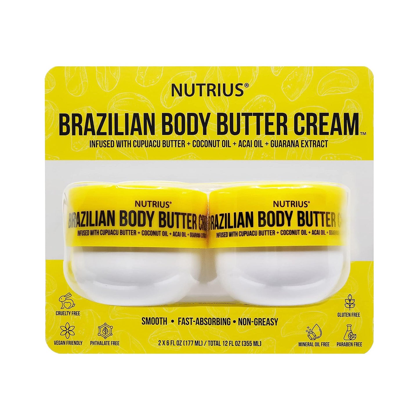 Nutrius Brazilian Body Butter Cream Pack of 2