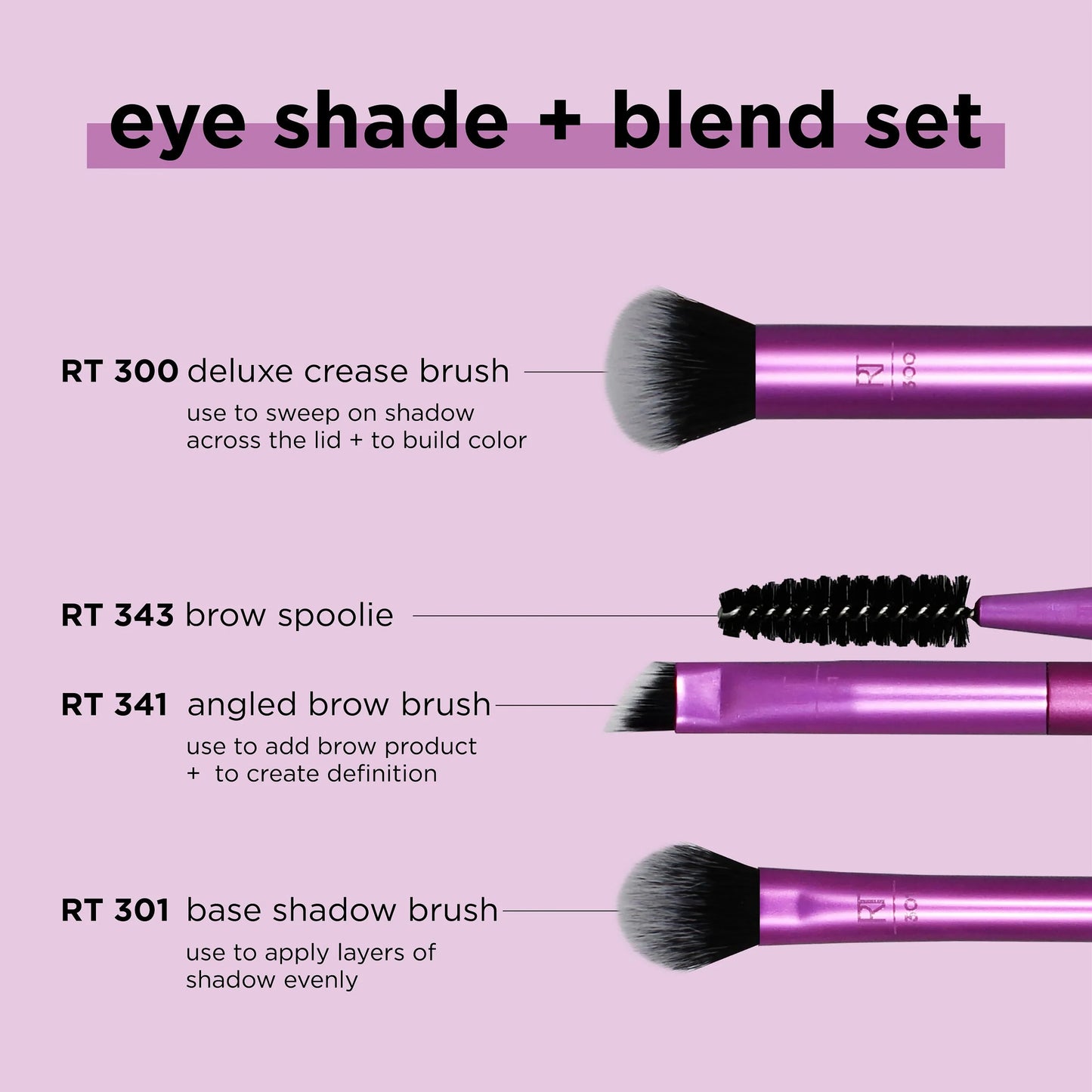 Real Techniques Eye Shade Blend Makeup Brush Trio