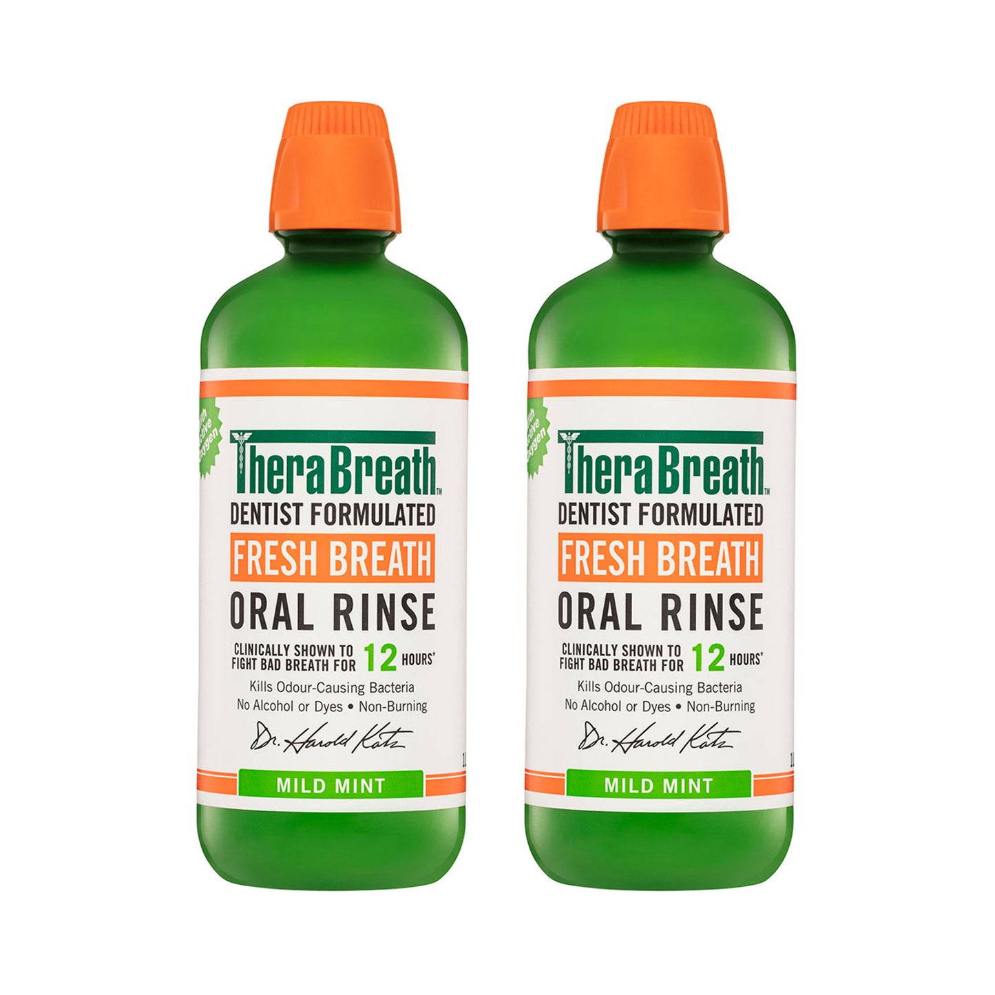 TheraBreath Oral Rinse Fresh Breath Mild Mint 1 Liter Pack Of 2