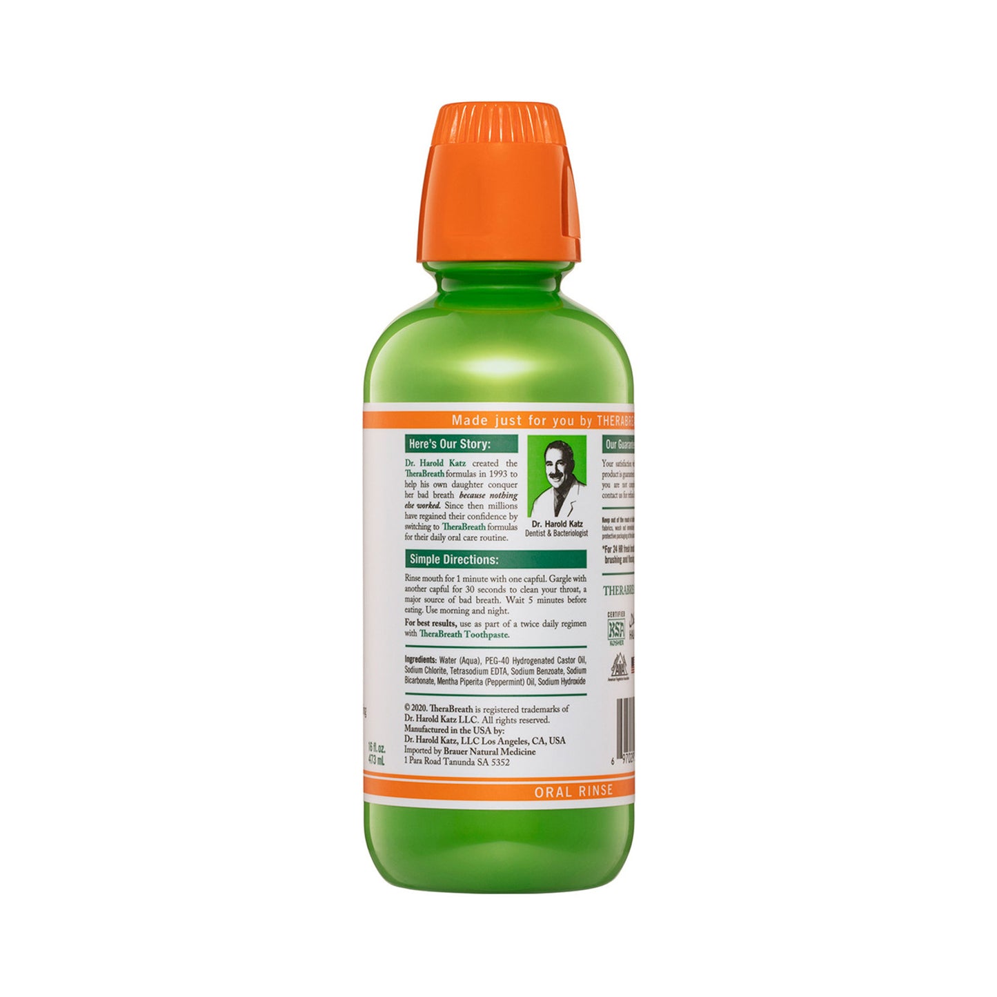 TheraBreath Oral Rinse Fresh Breath Mild Mint 473 mL