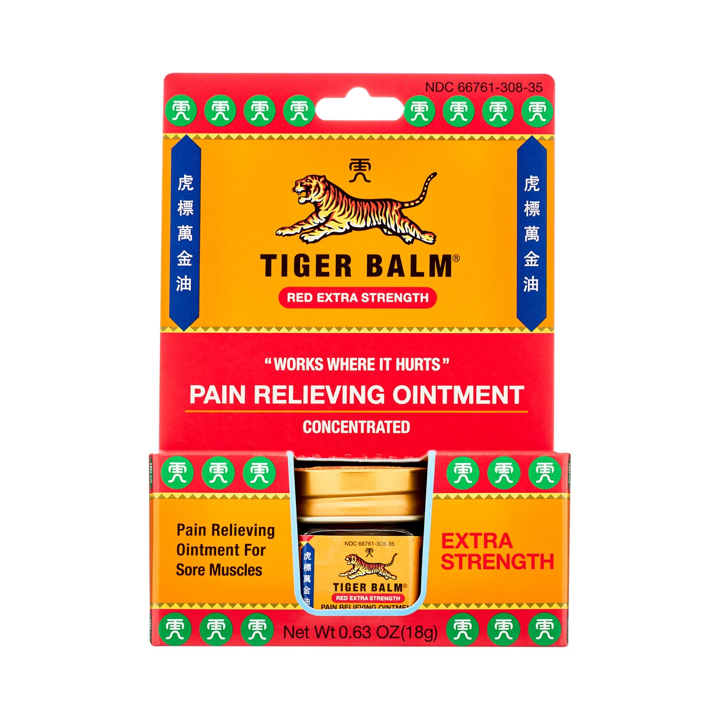 Tiger Balm Pain Relieving Ointment Red Extra Strength 18g
