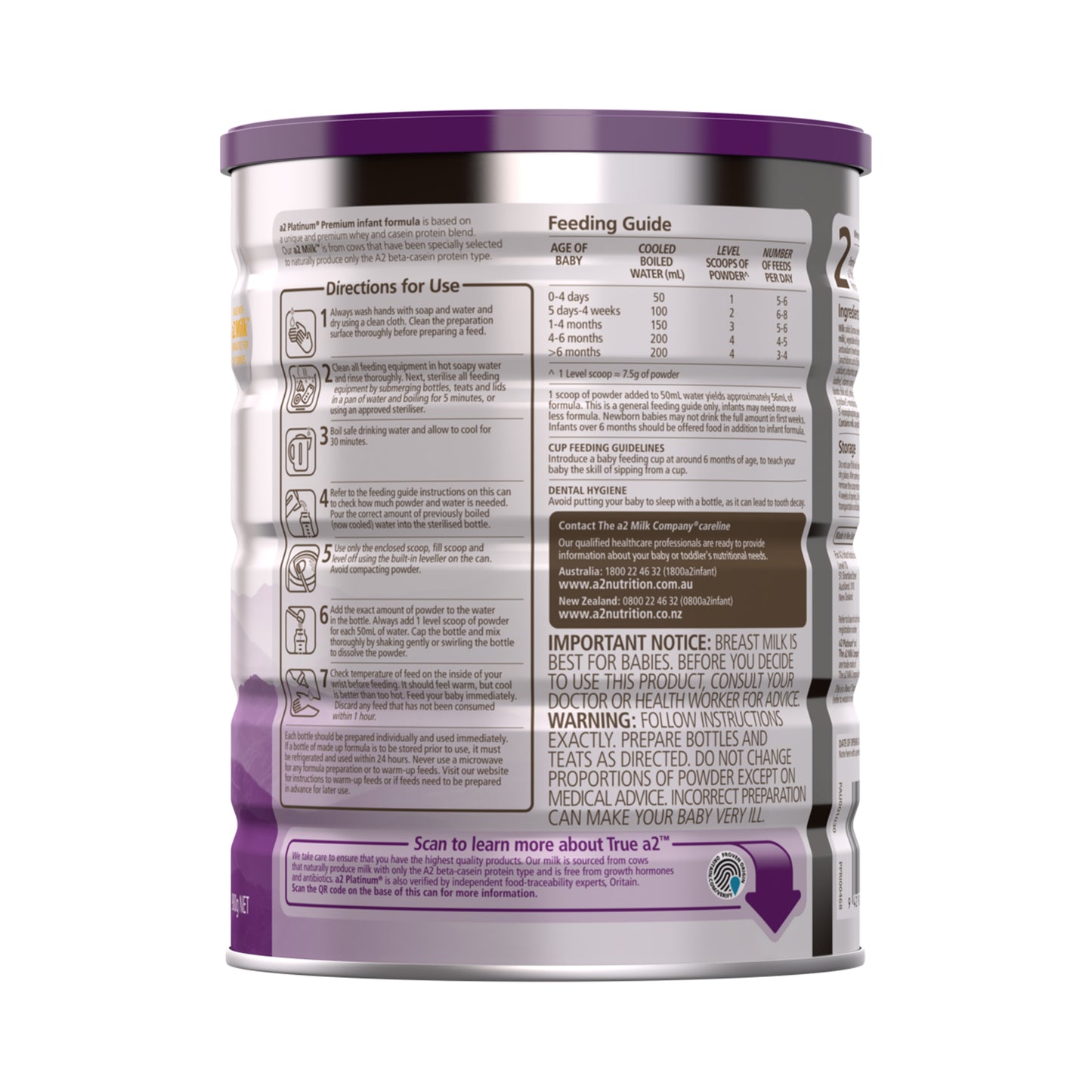 a2 Platinum® Premium Stage 1 Infant Formula