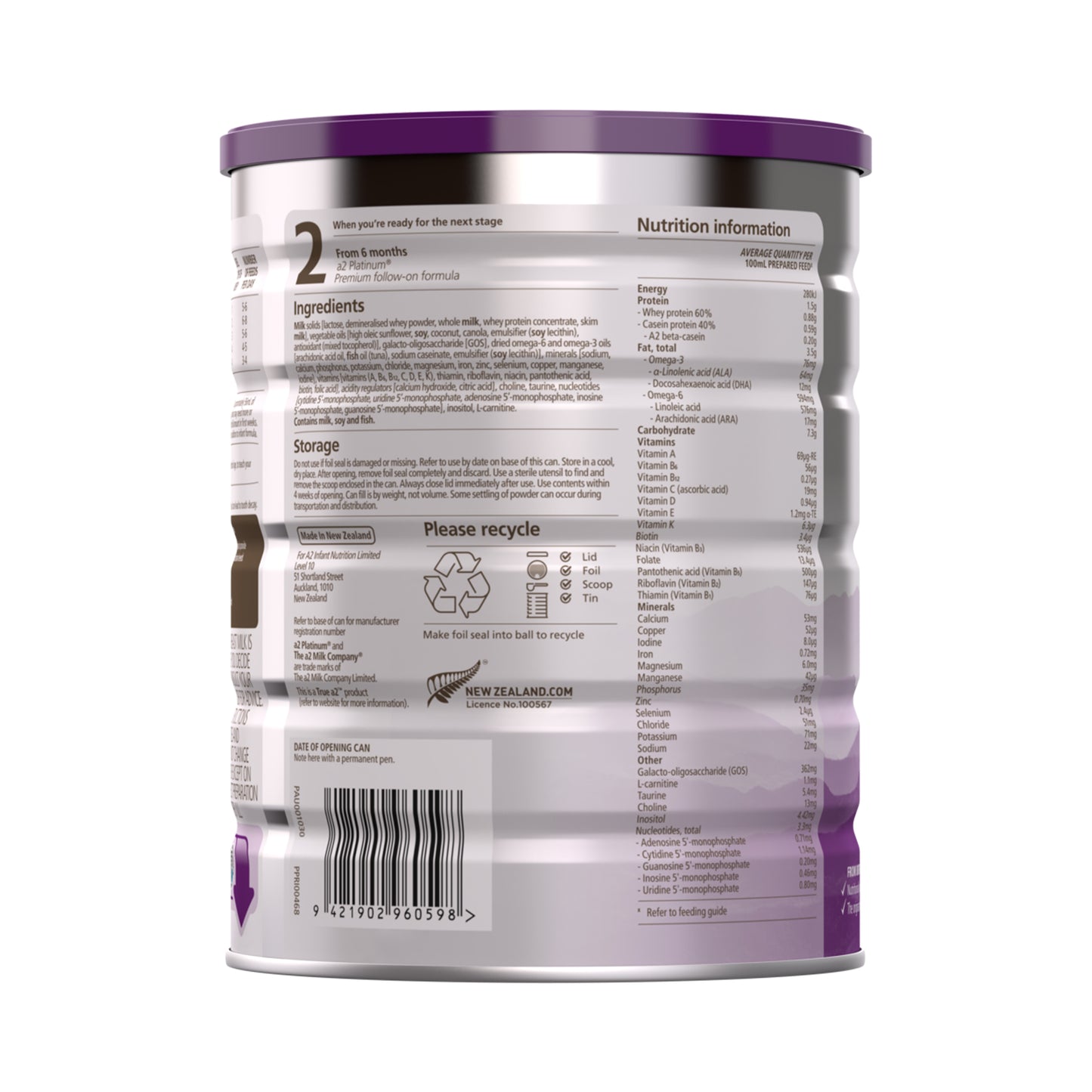 a2 Platinum® Premium Stage 1 Infant Formula