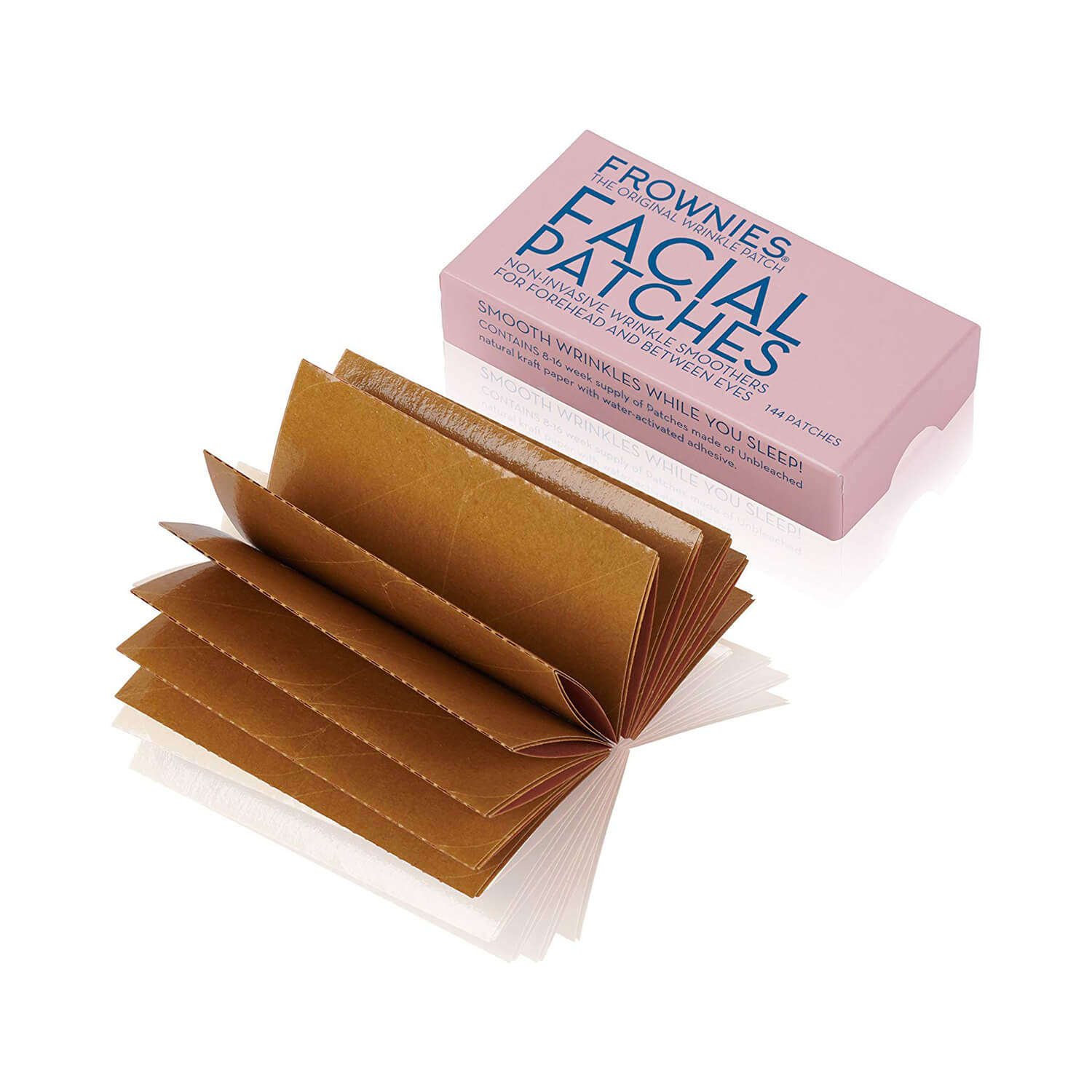 Frownies 144 Facial Patches for Wrinkles on the Forehead & Between Eyes (FBE) Open