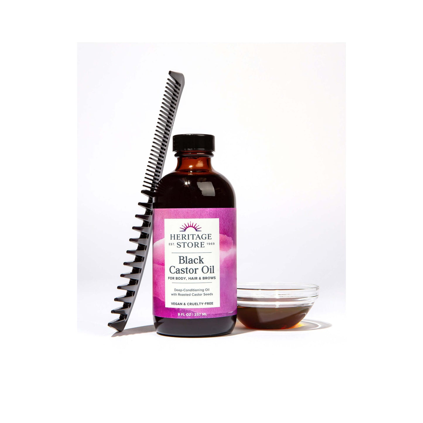 Heritage Store Black Castor Oil 237 mL