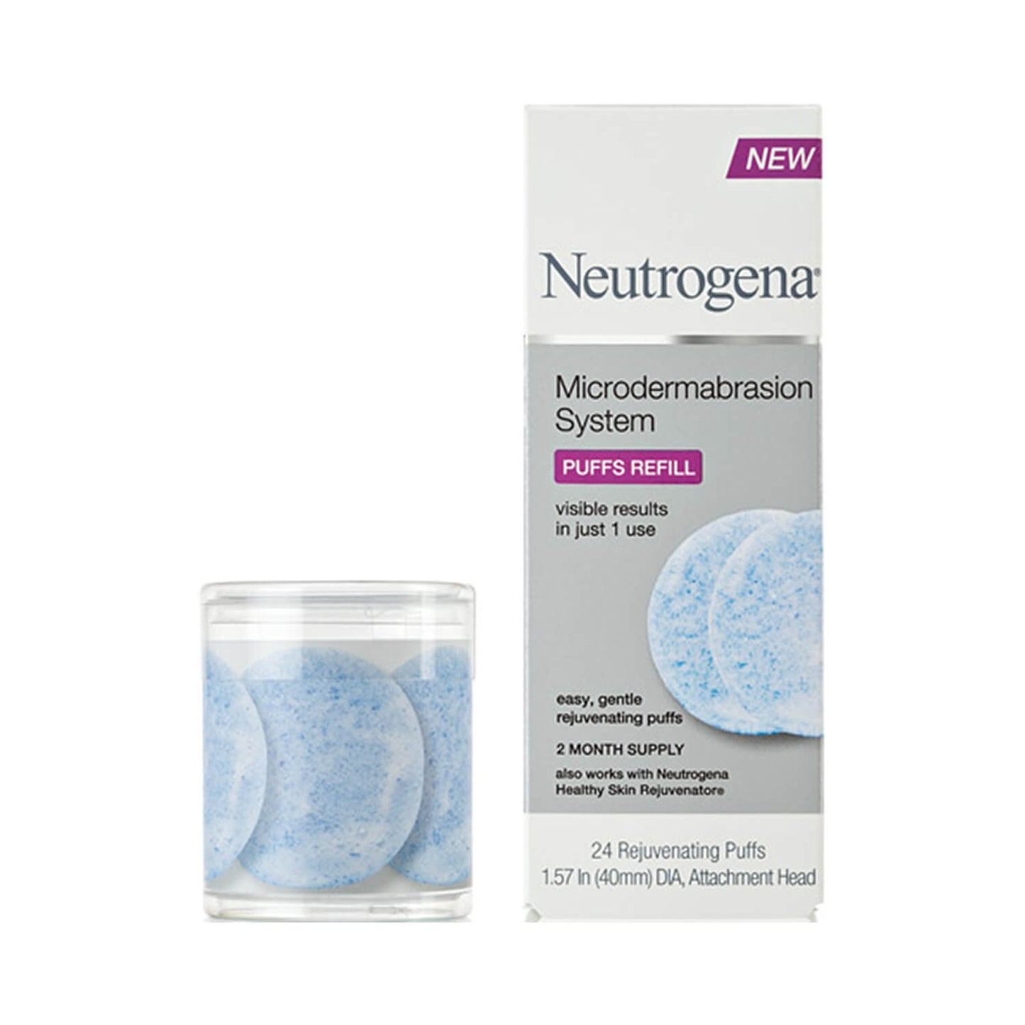 Neutrogena Microdermabrasion System Puff Refills 24 Rejuvenating Puffs