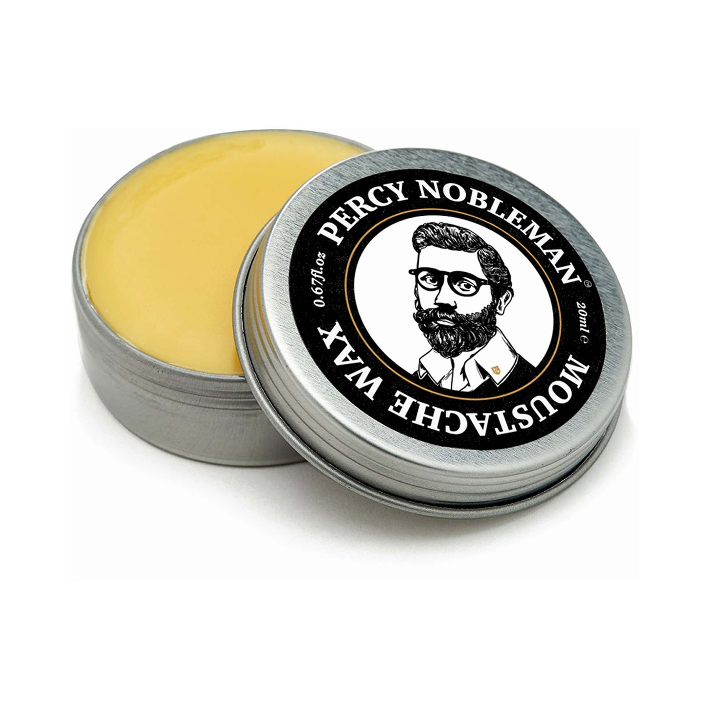 Percy Nobleman Moustache Wax 20ml Open