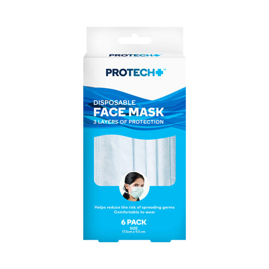 ProtechPlus Protech Disposable Face Mask Pack of 6