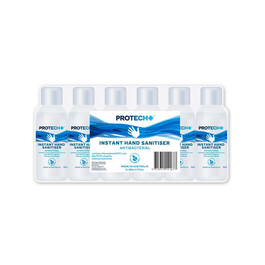 Protech+ Instant Hand Sanitiser with Tea Tree Oil 60 mL Pack of 6