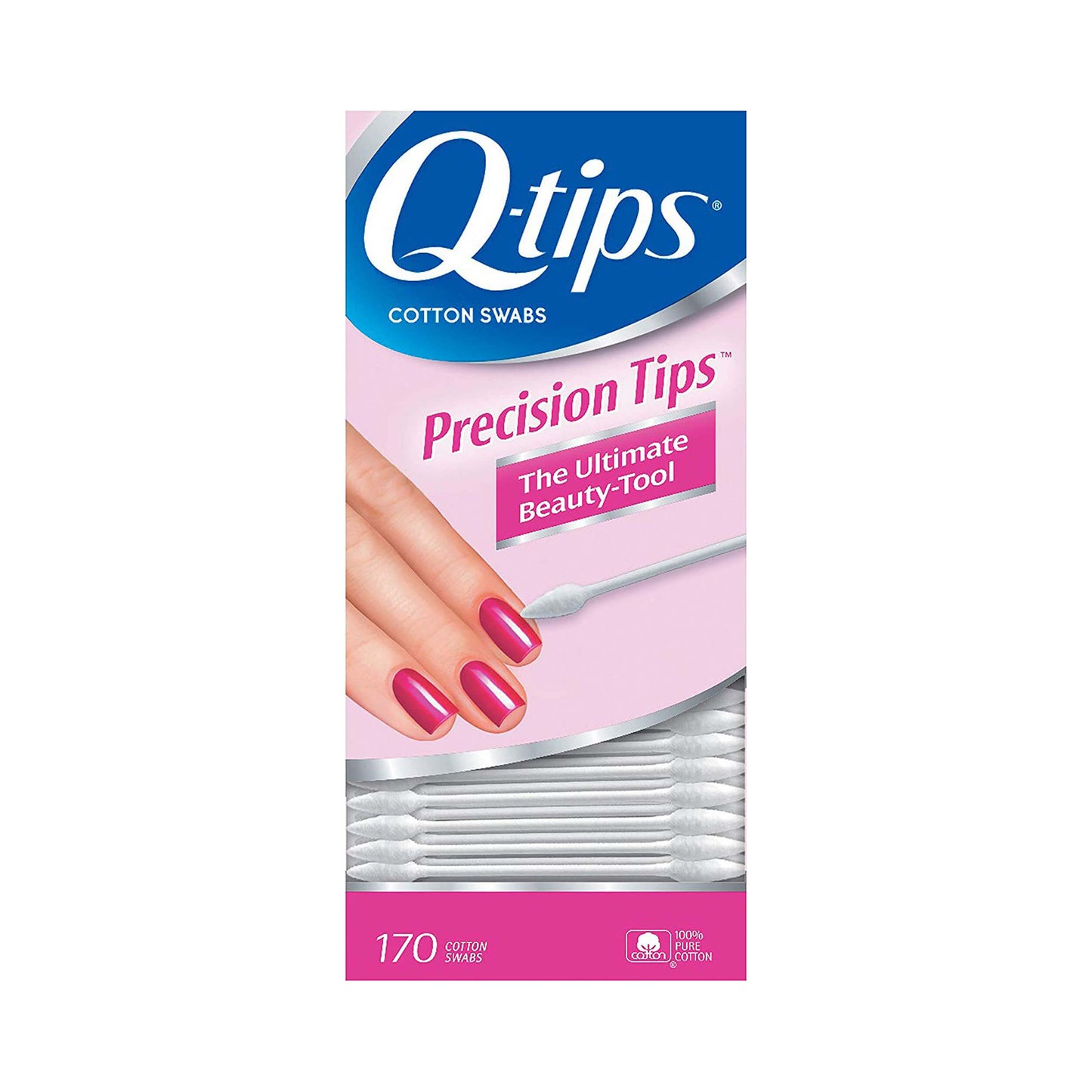 Q-tips Cotton Swabs Precision Tips 170 Ct