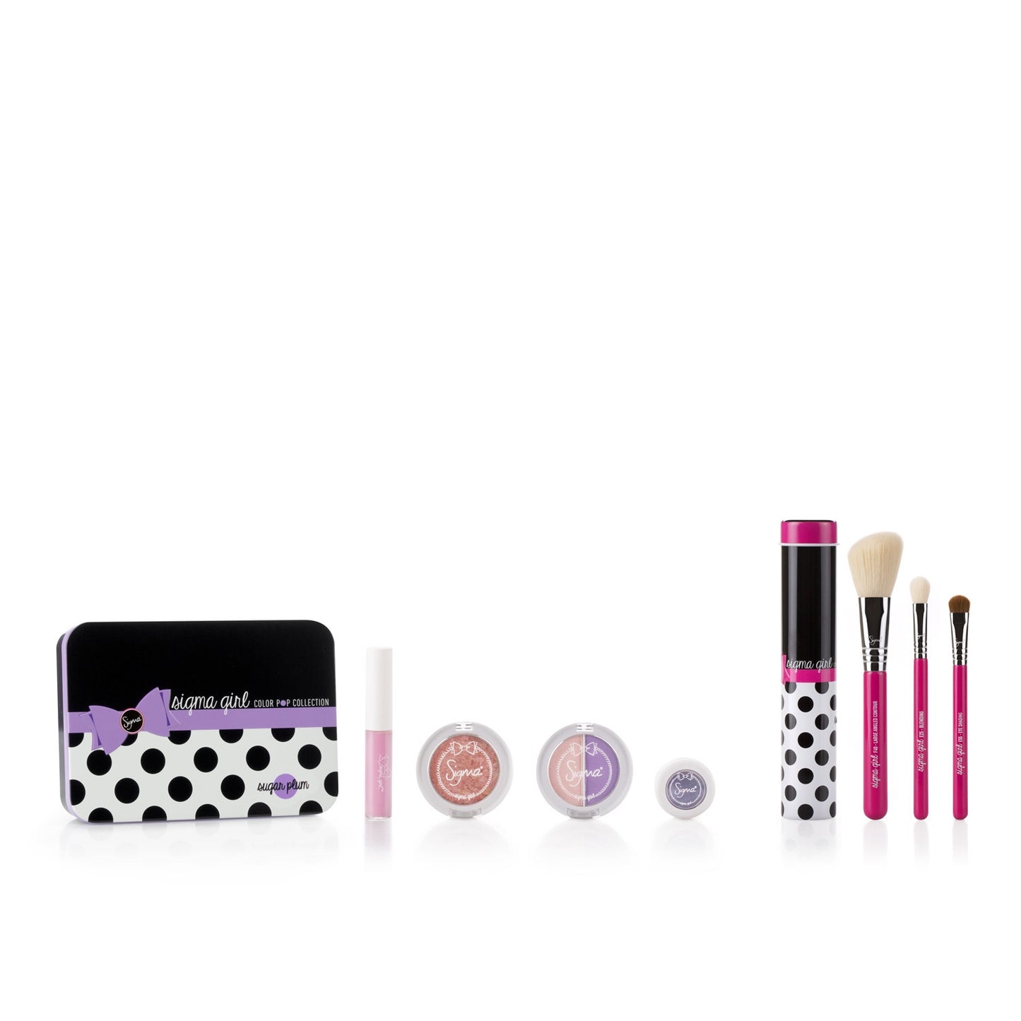 Sigma Girl Color Pop Makeup & Brush Set - Sugar Plum