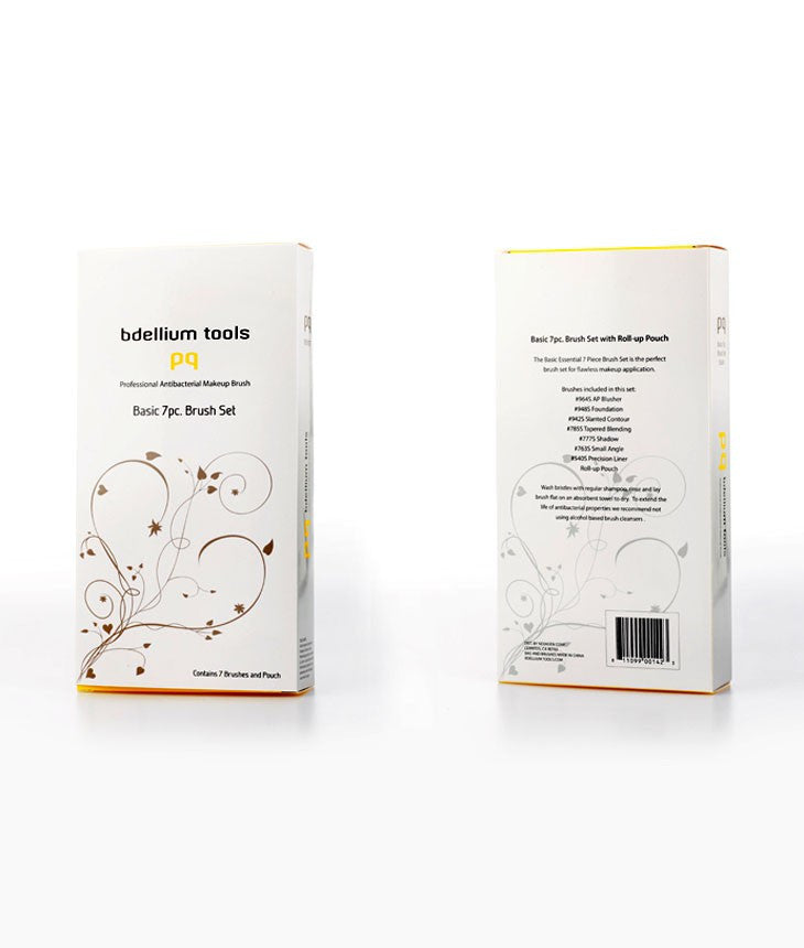 BDellium Tools - Studio Basic 7pc. Brush Set with Roll-up Pouch