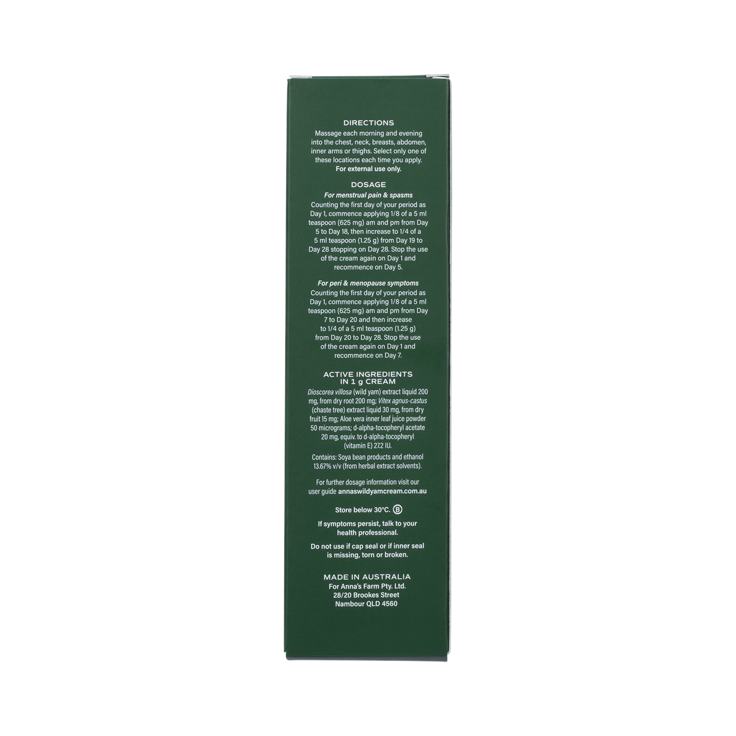 Anna's Wild Yam Cream 100 g