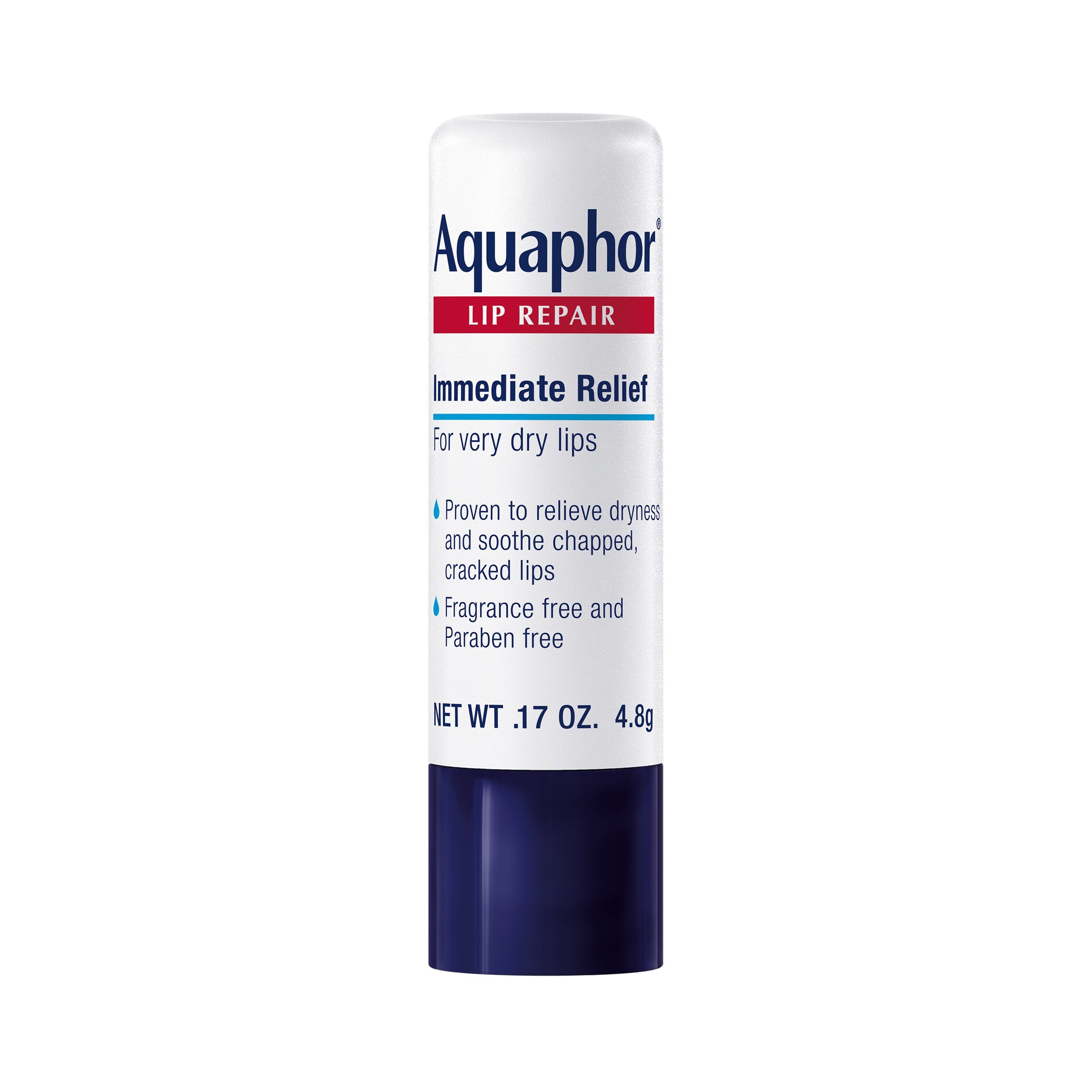 Aquaphor Lip Repair Stick Immediate Relief Fragrance Free 4.8g