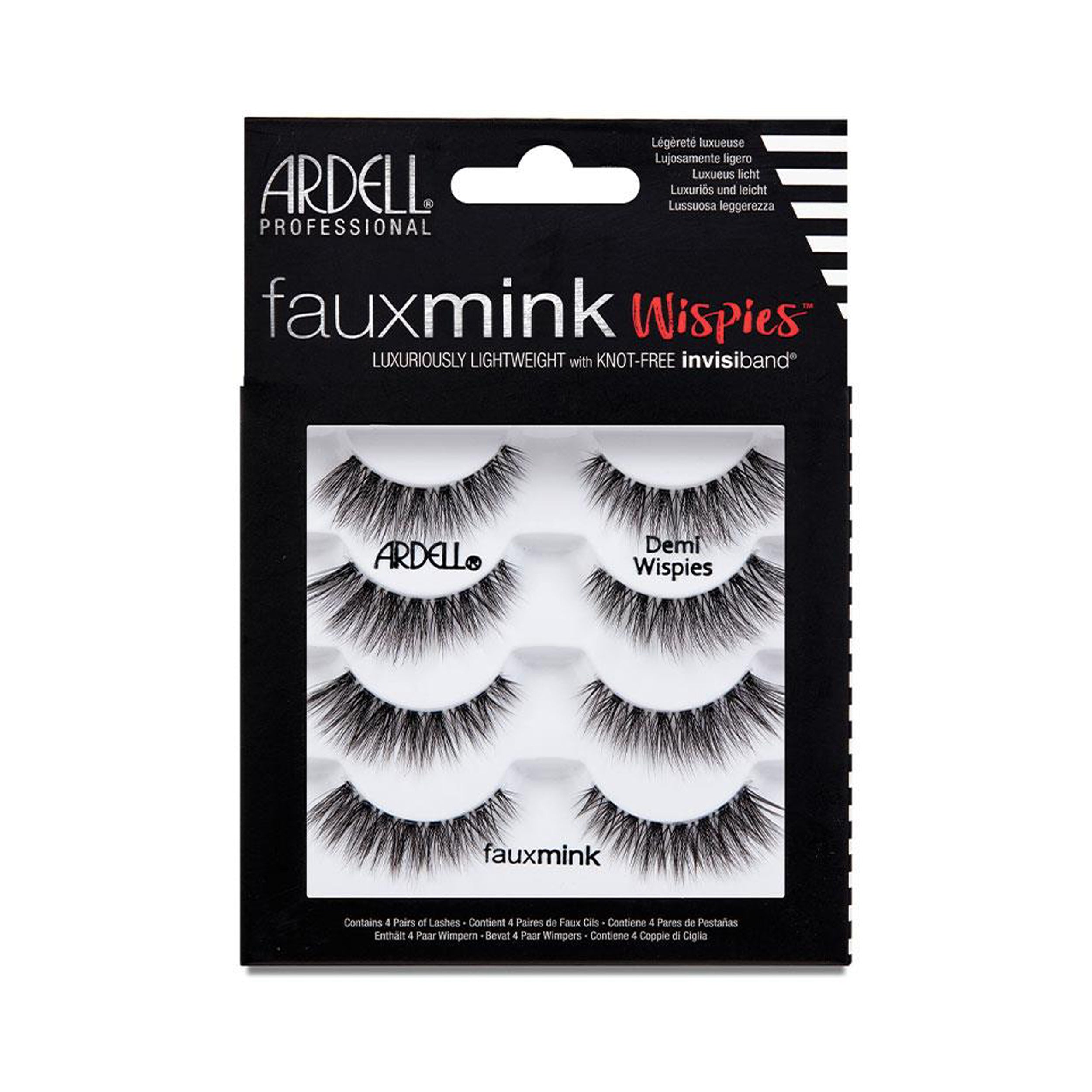 Ardell Faux Mink Lashes Demi Wispies 4 Pairs Eyelashes
