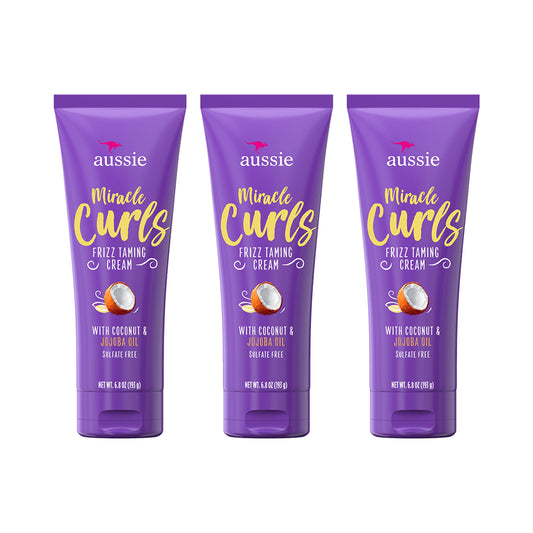 Aussie Hair Miracle Curls Frizz Taming Curl Cream Triple Pack