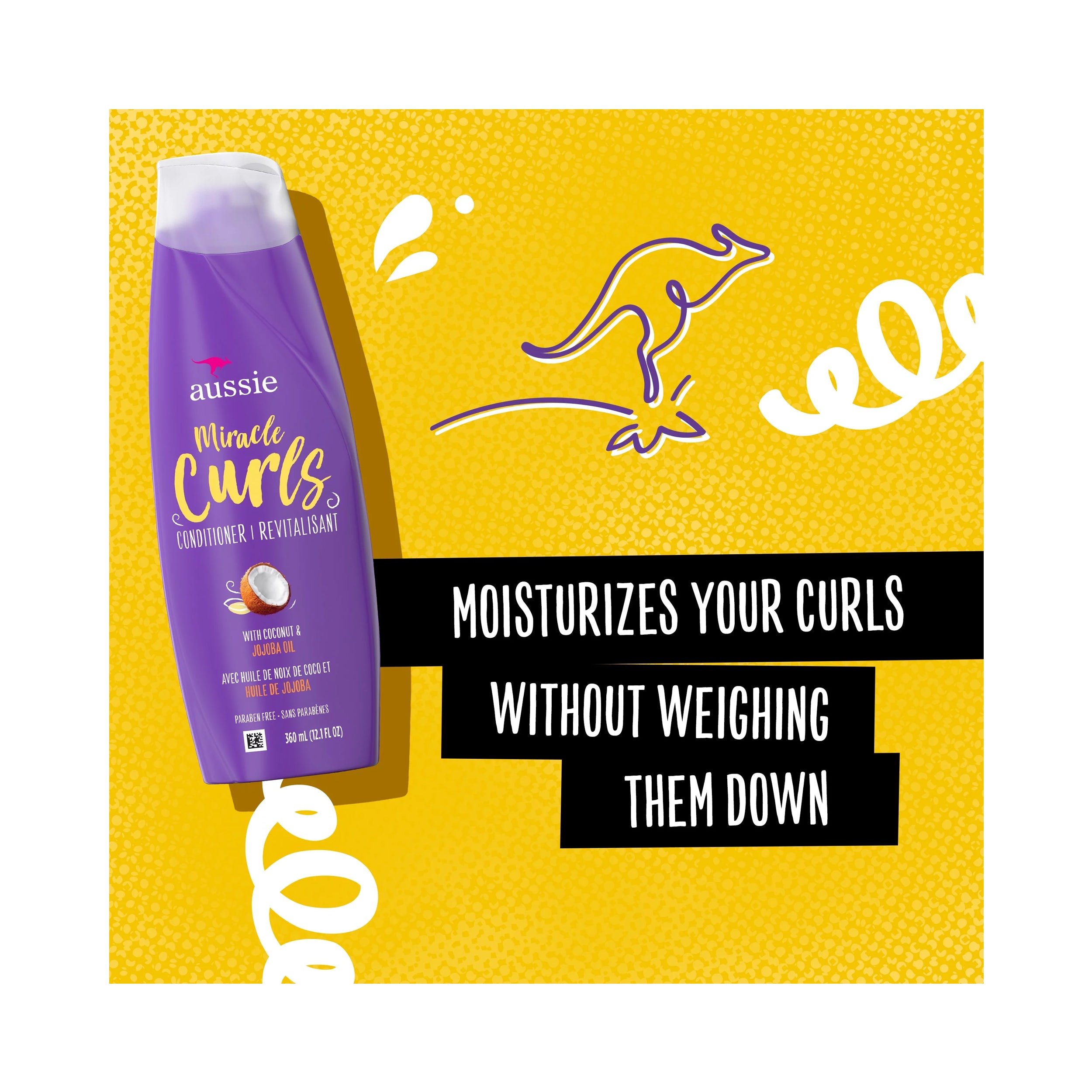 Aussie Miracle Curls Conditioner with Coconut Jojoba Oil 360 mL