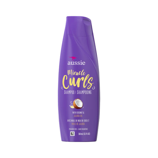 Aussie Miracle Curls Moisturizing Shampoo with Coconut Jojoba Oil 360 mL