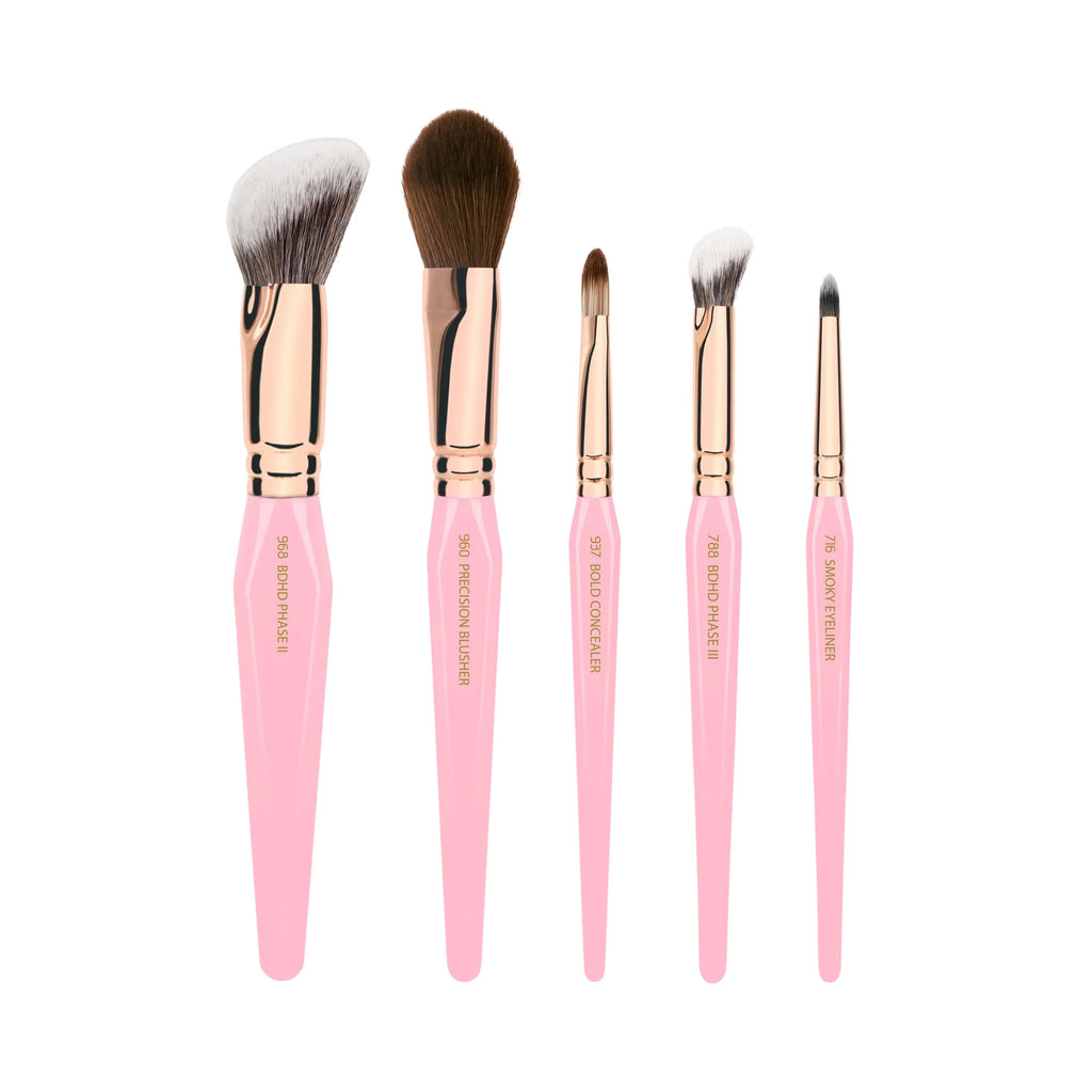 BDellium Tools Pink Golden Triangle Face Eyes Set
