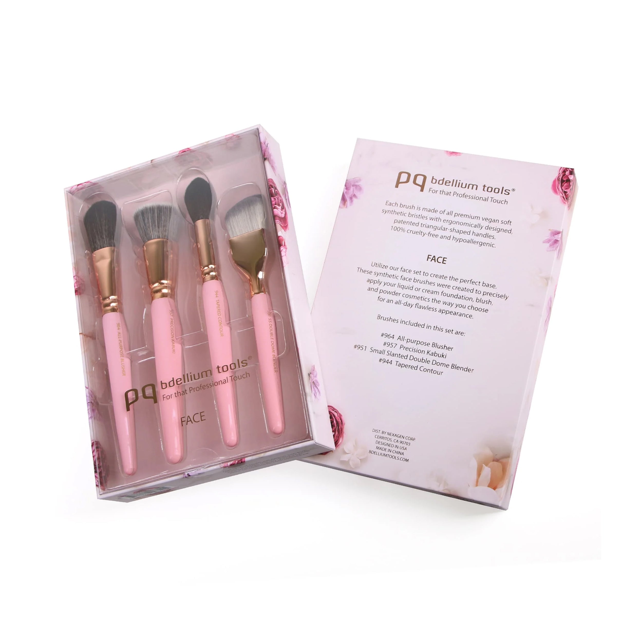 BDellium Tools Pink Golden Triangle Face Set