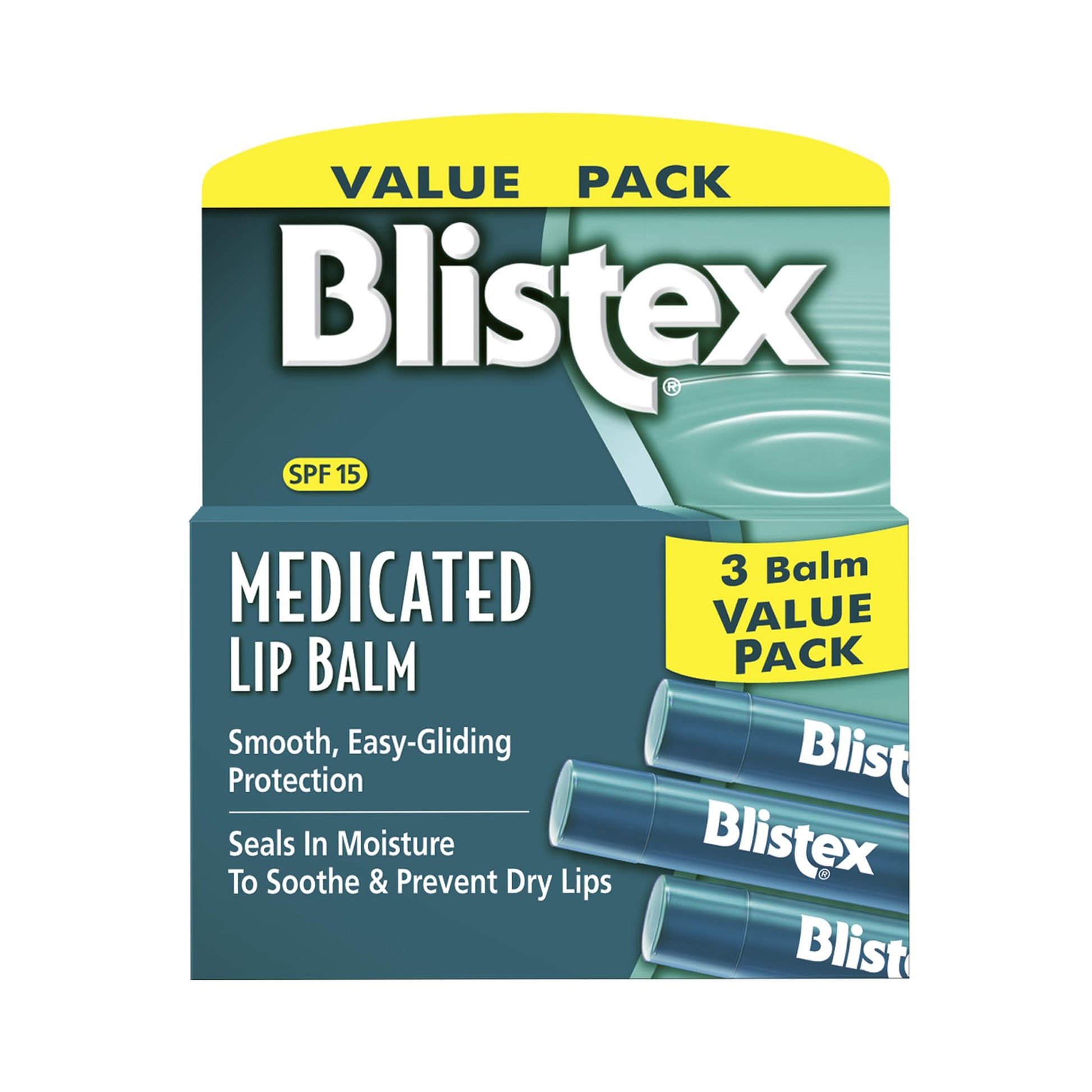 Blistex Medicated Lip Balm 3 Balm Value Pack
