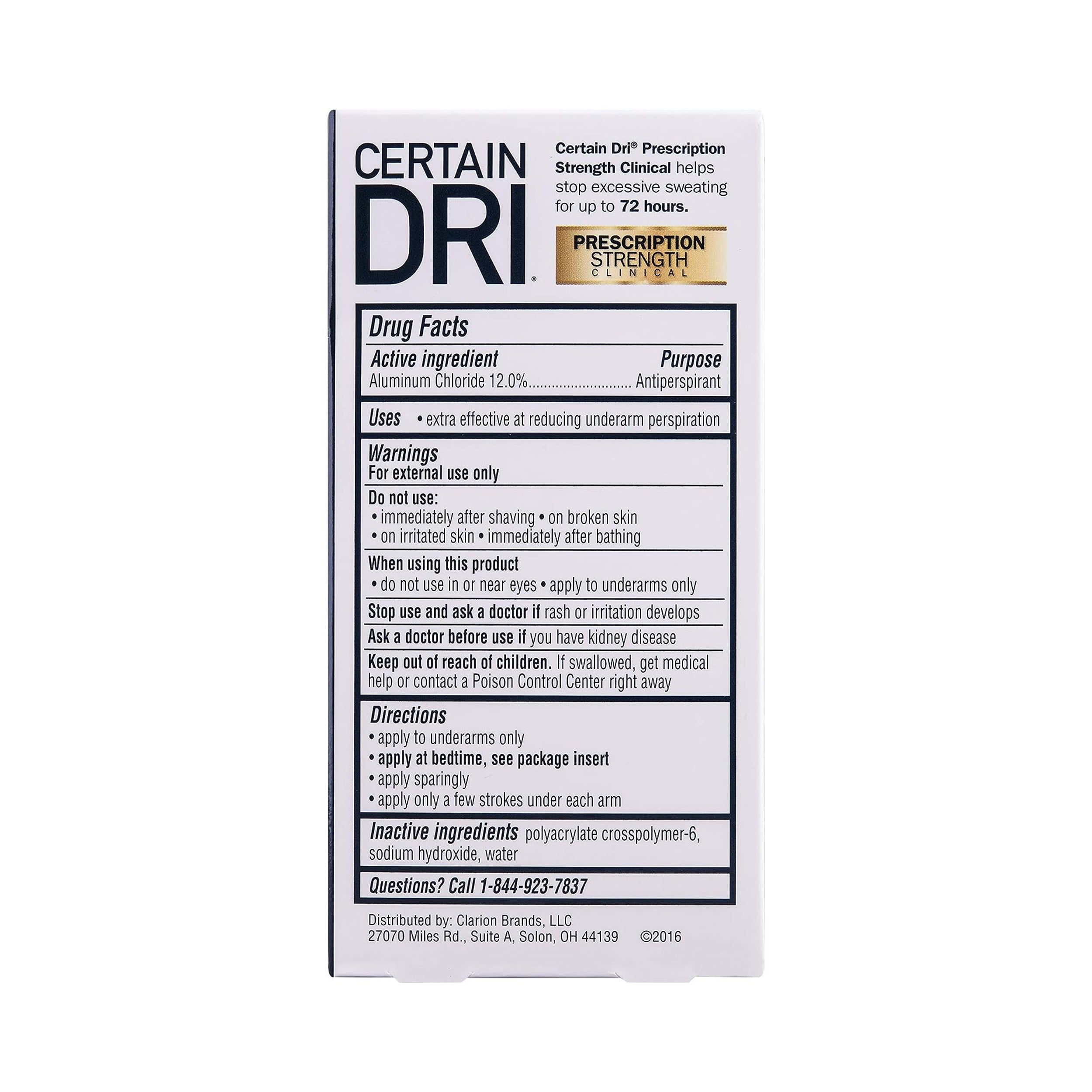 Certain Dri - Prescription Strength Clinical Roll-On Antiperspirant - 3 ...