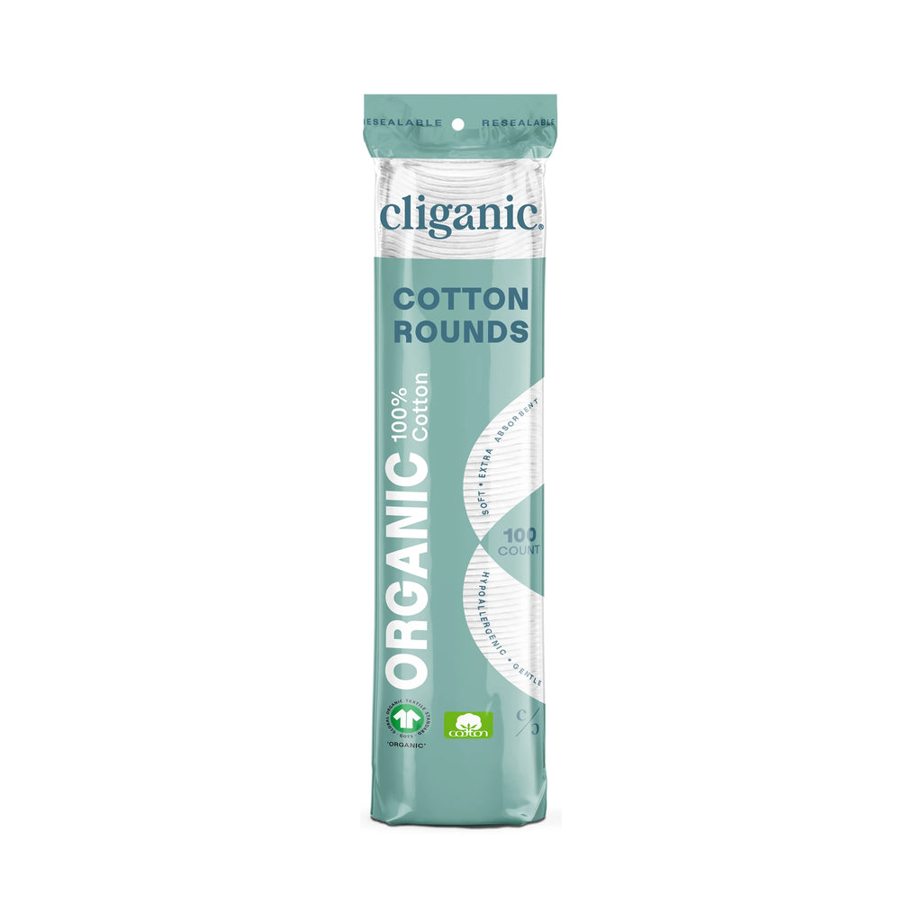 Cliganic Organic Cotton Rounds 100 Count