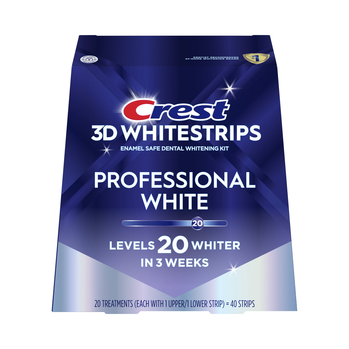 Crest 3D Whitestrips Enamel Safe Dental Whitening Kit 20 Treatments