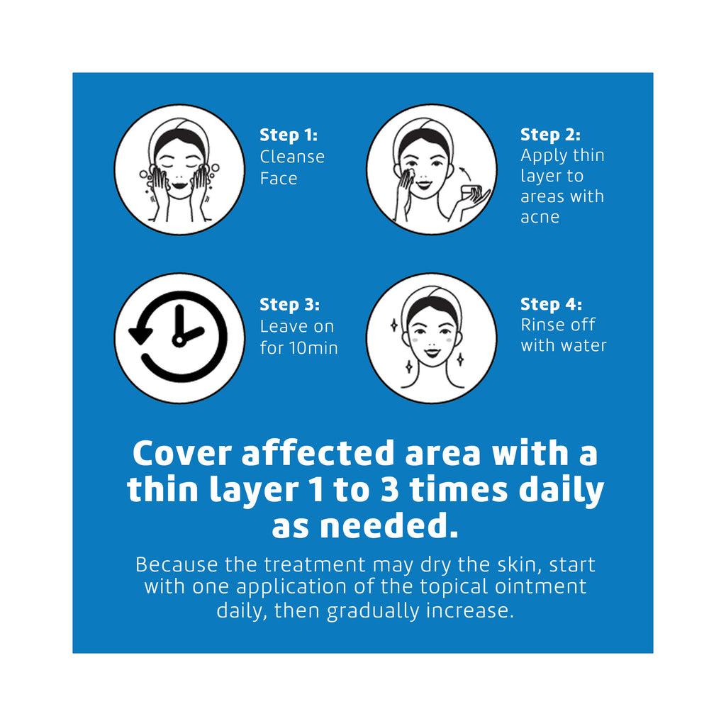 De La Cruz Sulfur Ointment Acne Medication Maximum Strength 73.7g
