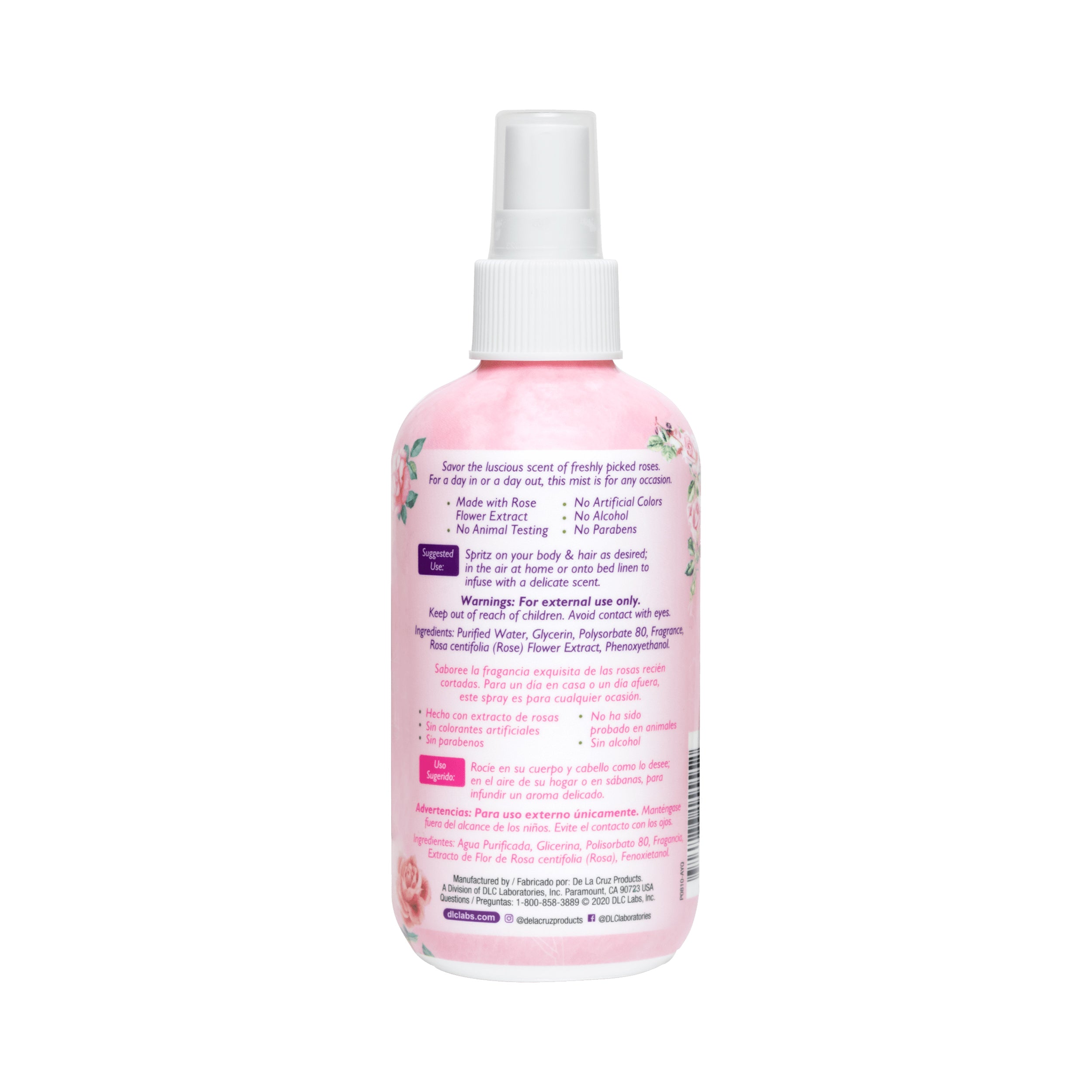 De La Cruz Rose Water Body Mist 236 mL