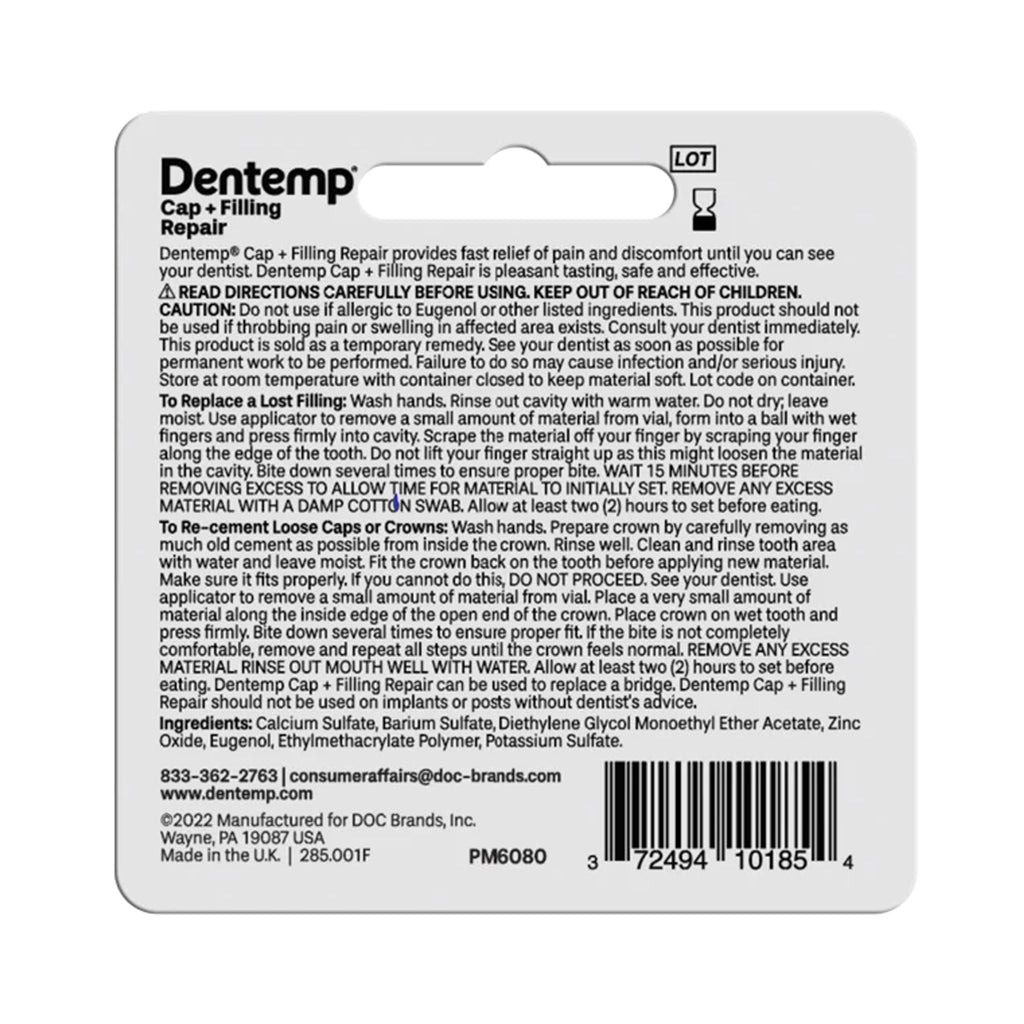 Dentemp Cap Filling Repair Maximum Strength