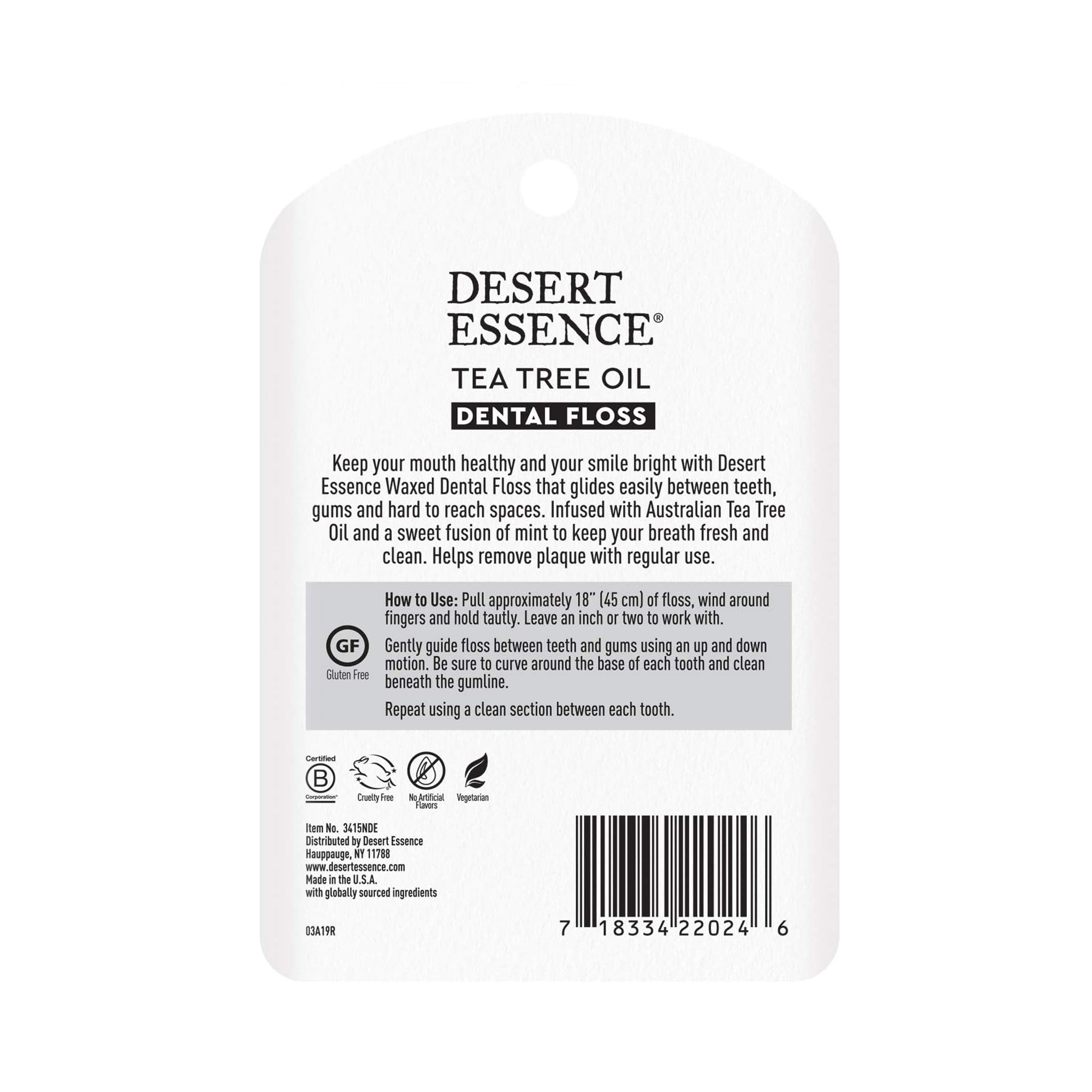 Desert Essence Tea Tree Oil Dental Floss 45.7 m