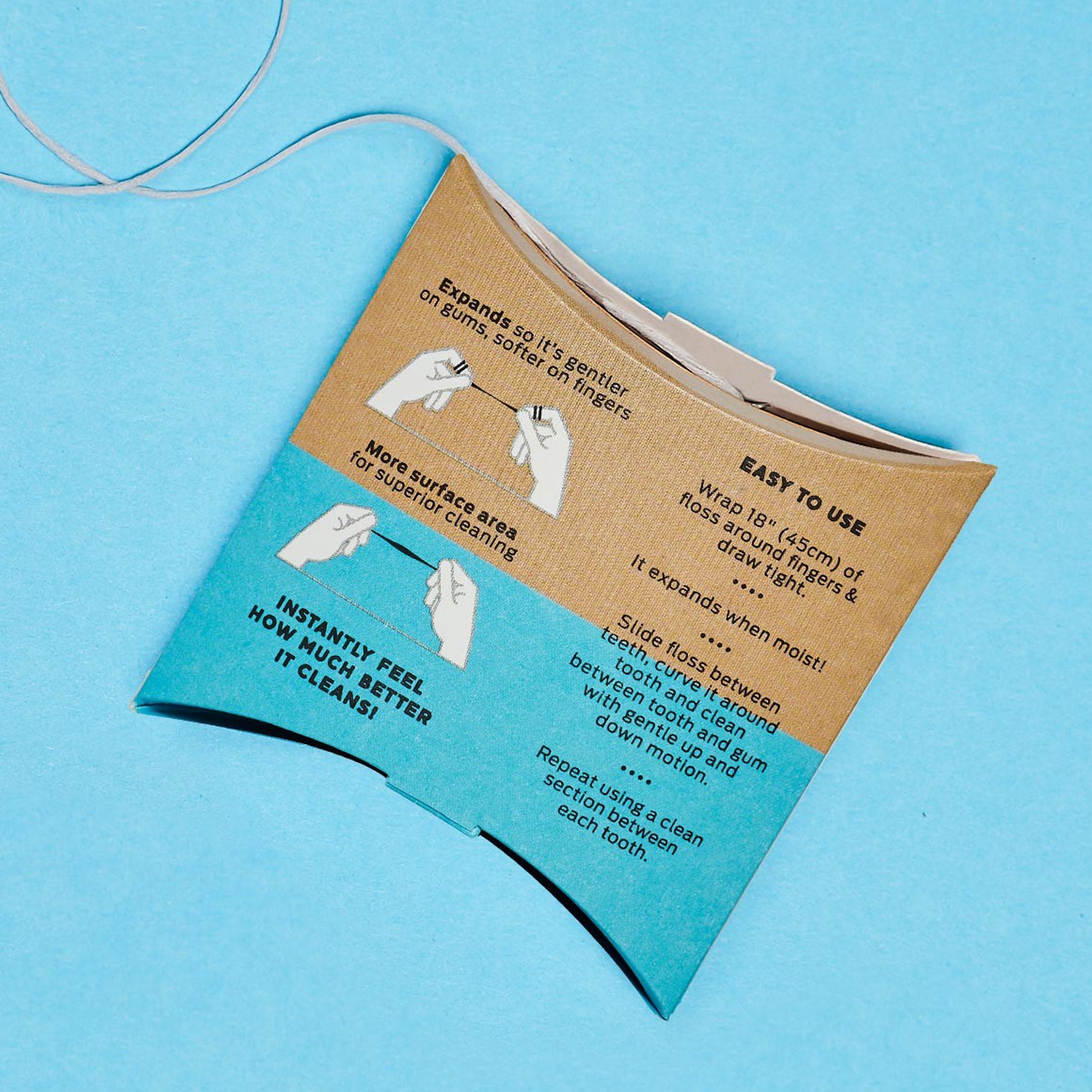 Dr Tung's Smart Vegan Dental Floss Charcoal & Lemongrass 27m