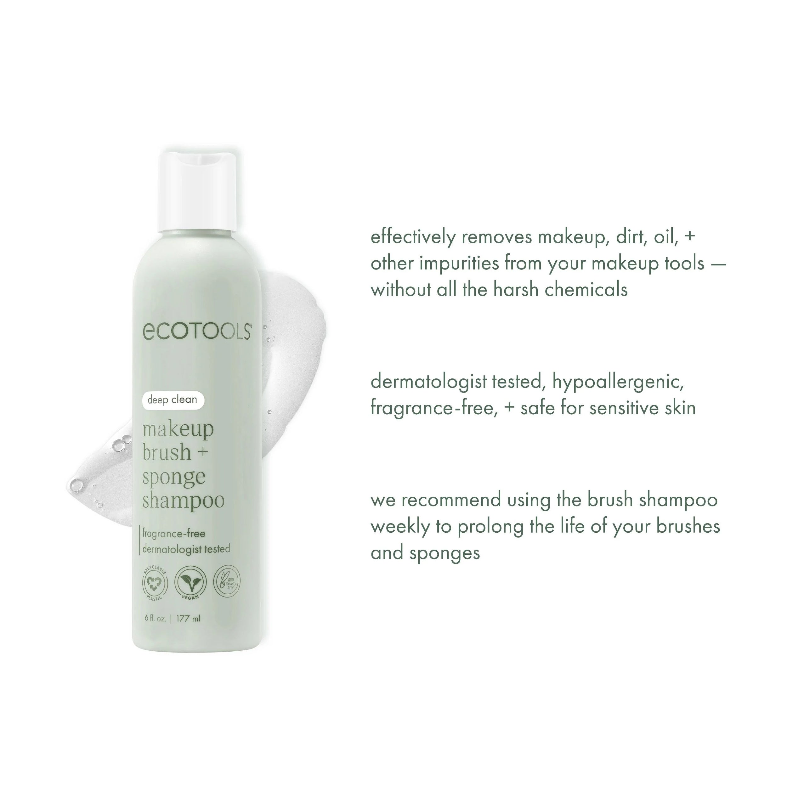 EcoTools Makeup Brush Shampoo Pack of 2