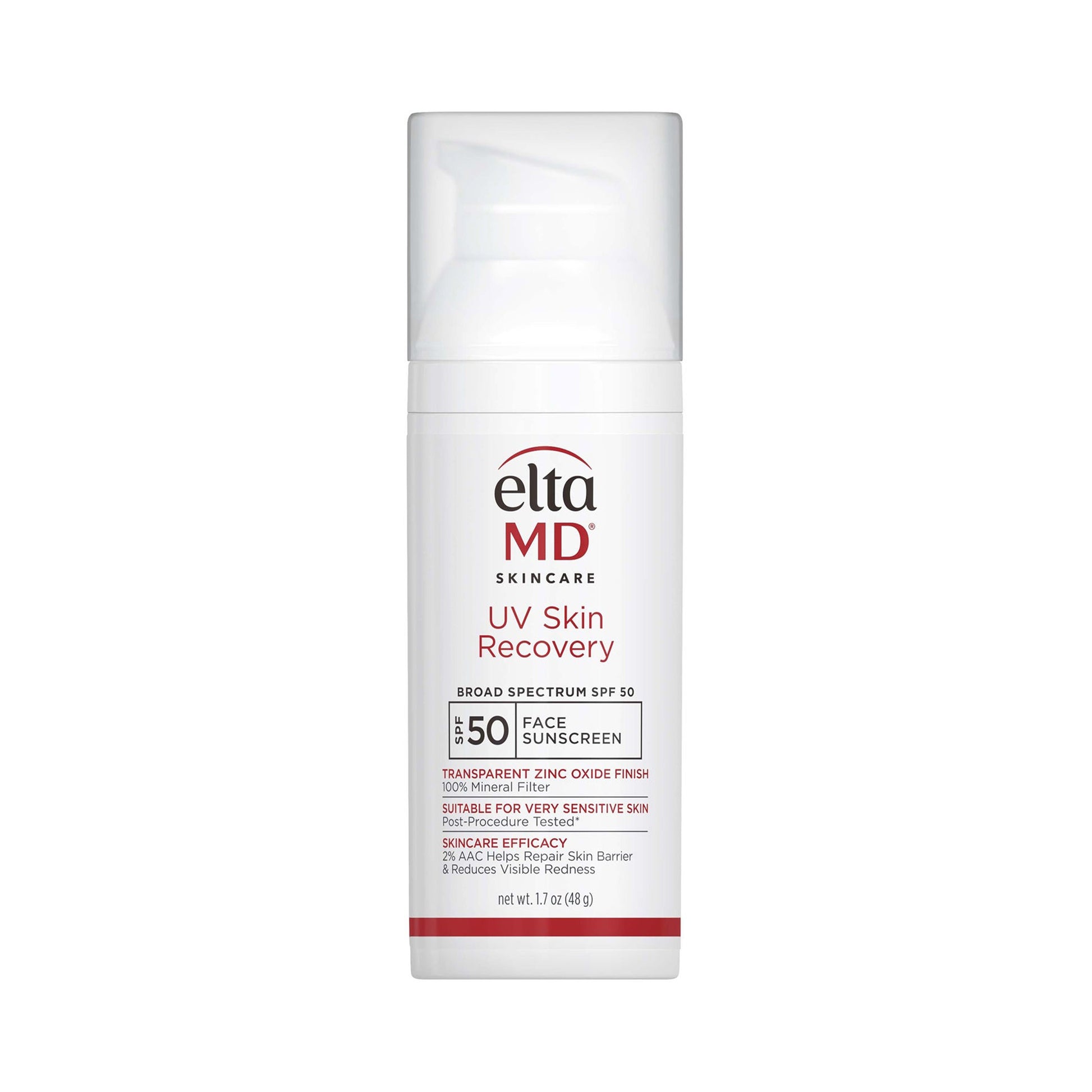 Eltma MD UV Skin Recovery sunscreen bottle on a white background