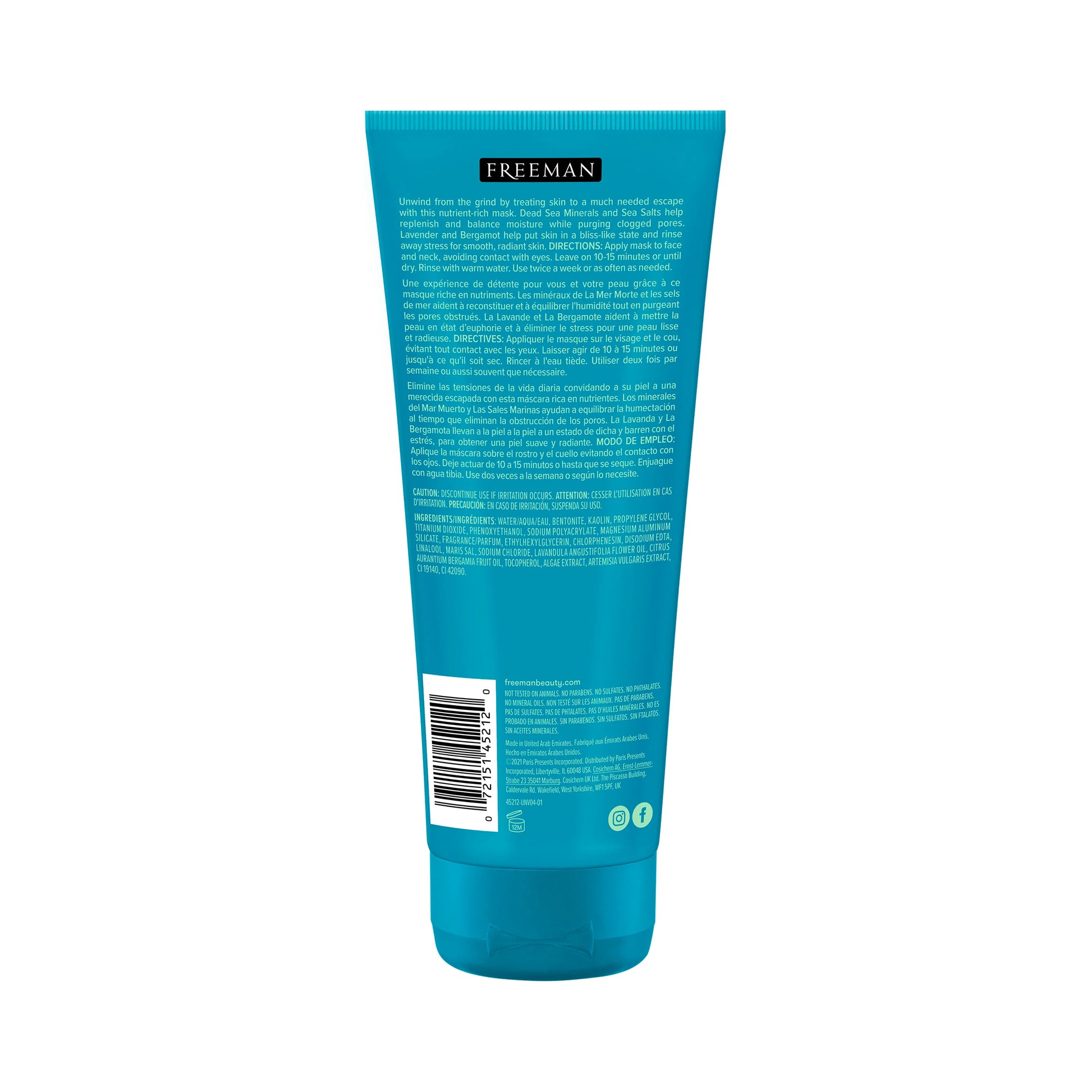 Freeman Beauty Anti-Stress Dead Sea Minerals Clay Mask