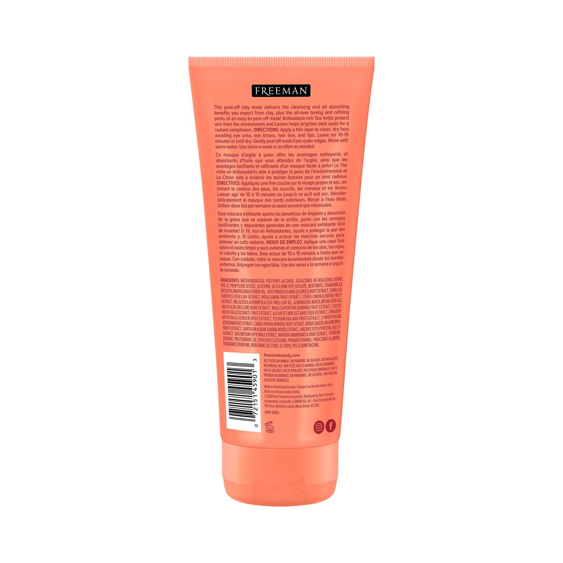 Freeman Beauty Clearing Sweet Tea Lemon Peel Off Clay Mask