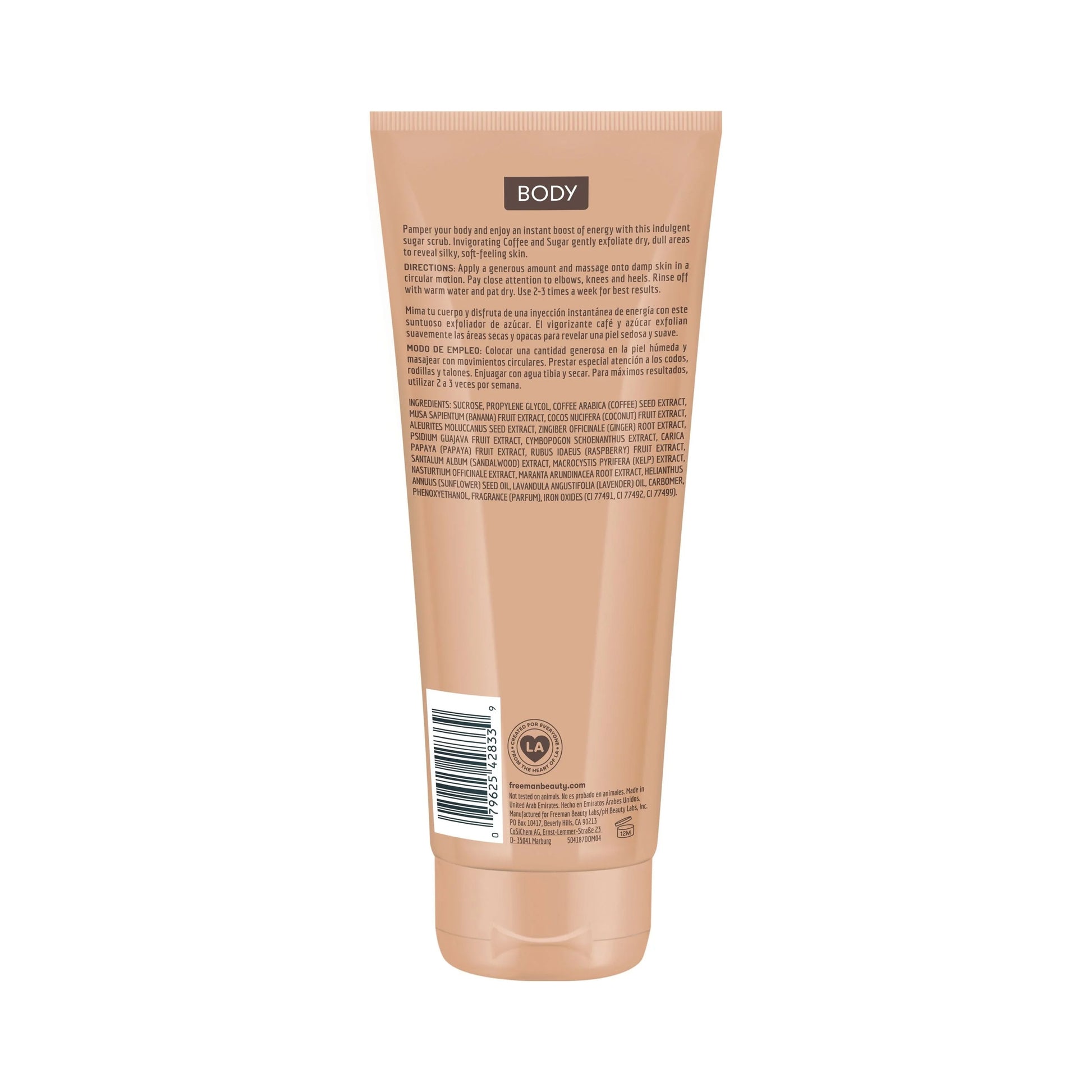 Freeman Beauty Exfoliating Coffee Body Sugar Scrub 175 mL