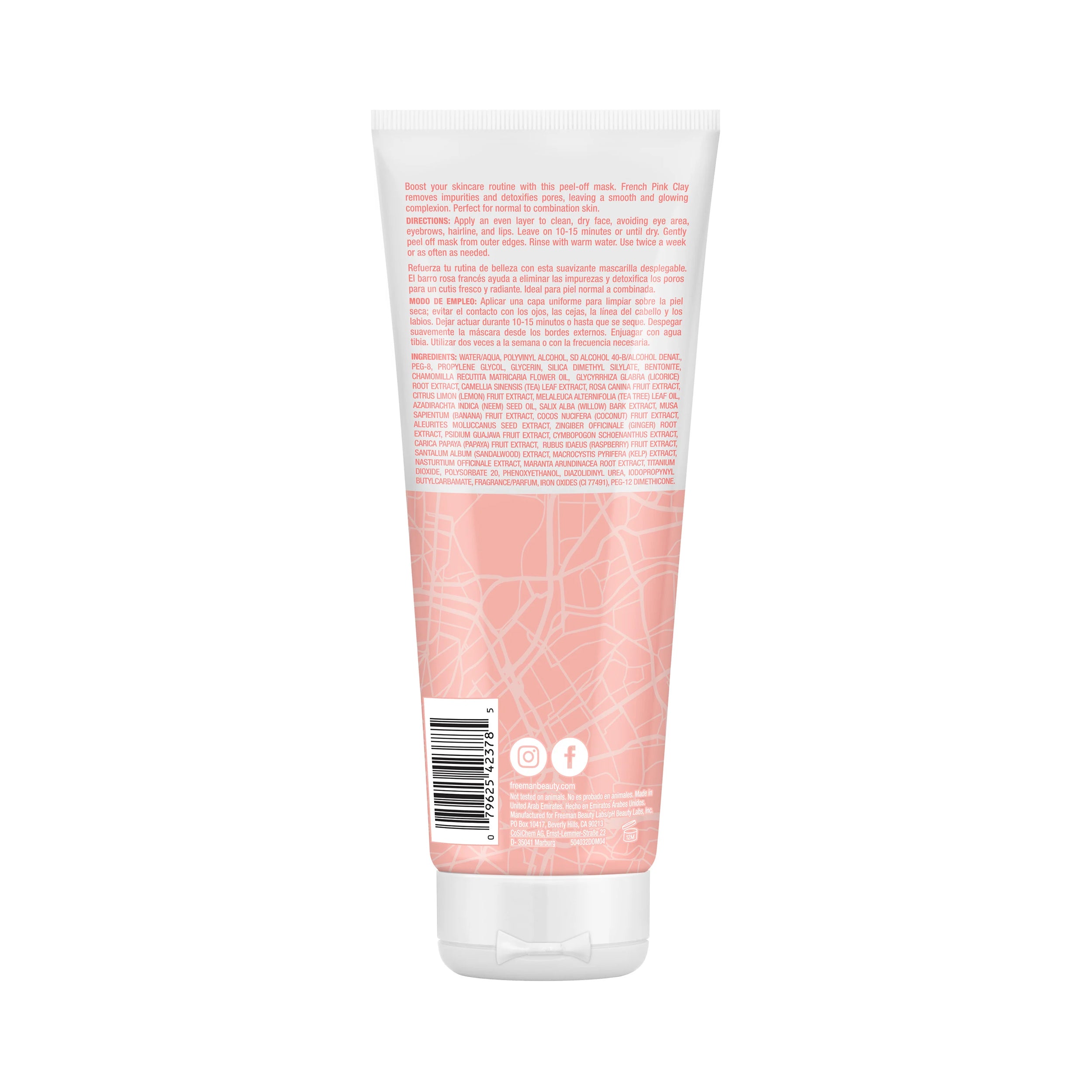 Freeman Beauty Exotic Blends Pore Clearing French Pink Clay Peel Off Mask